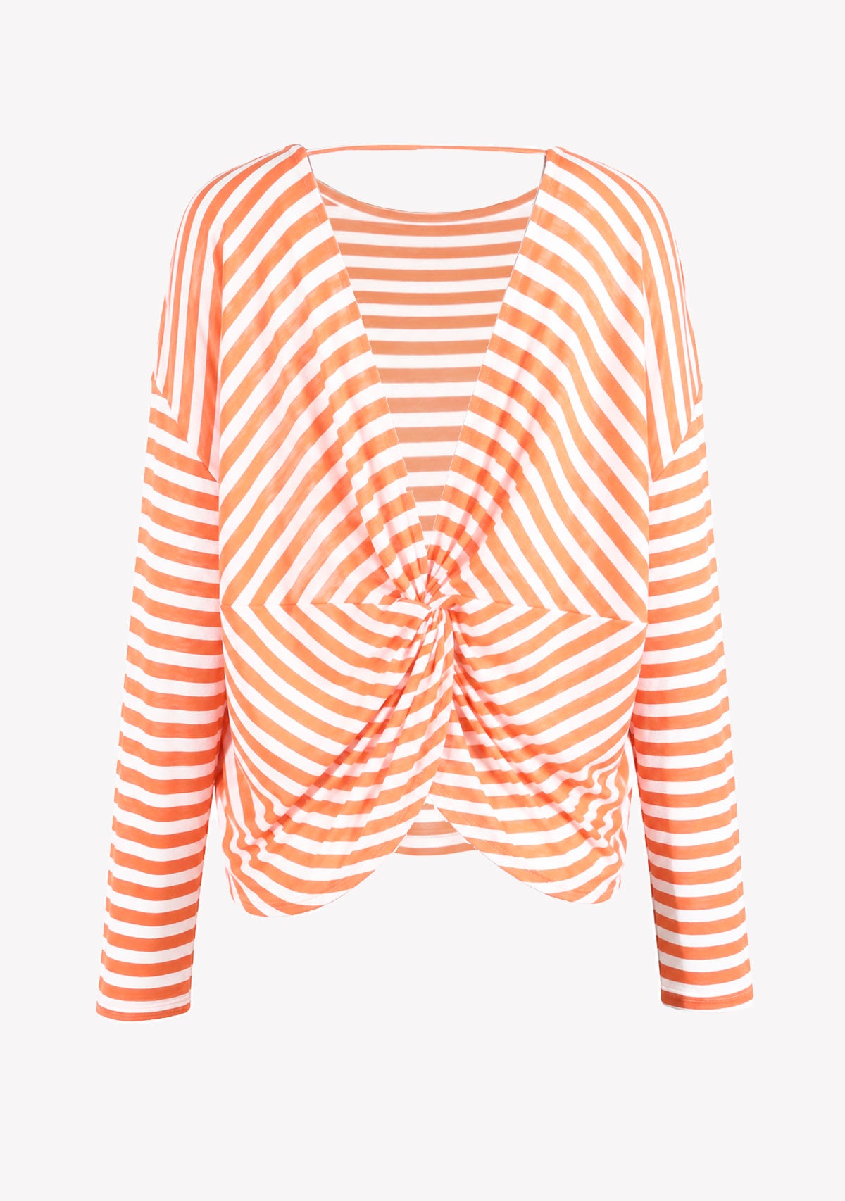 Orange Stripe Summer Knit Sweater Orange Stripe