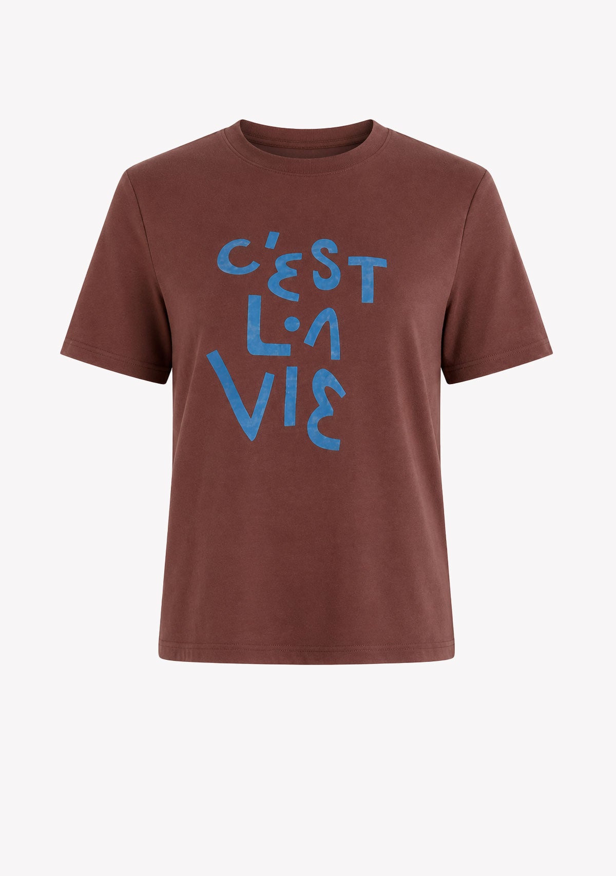 Relaxed Fit Message Tee Brown