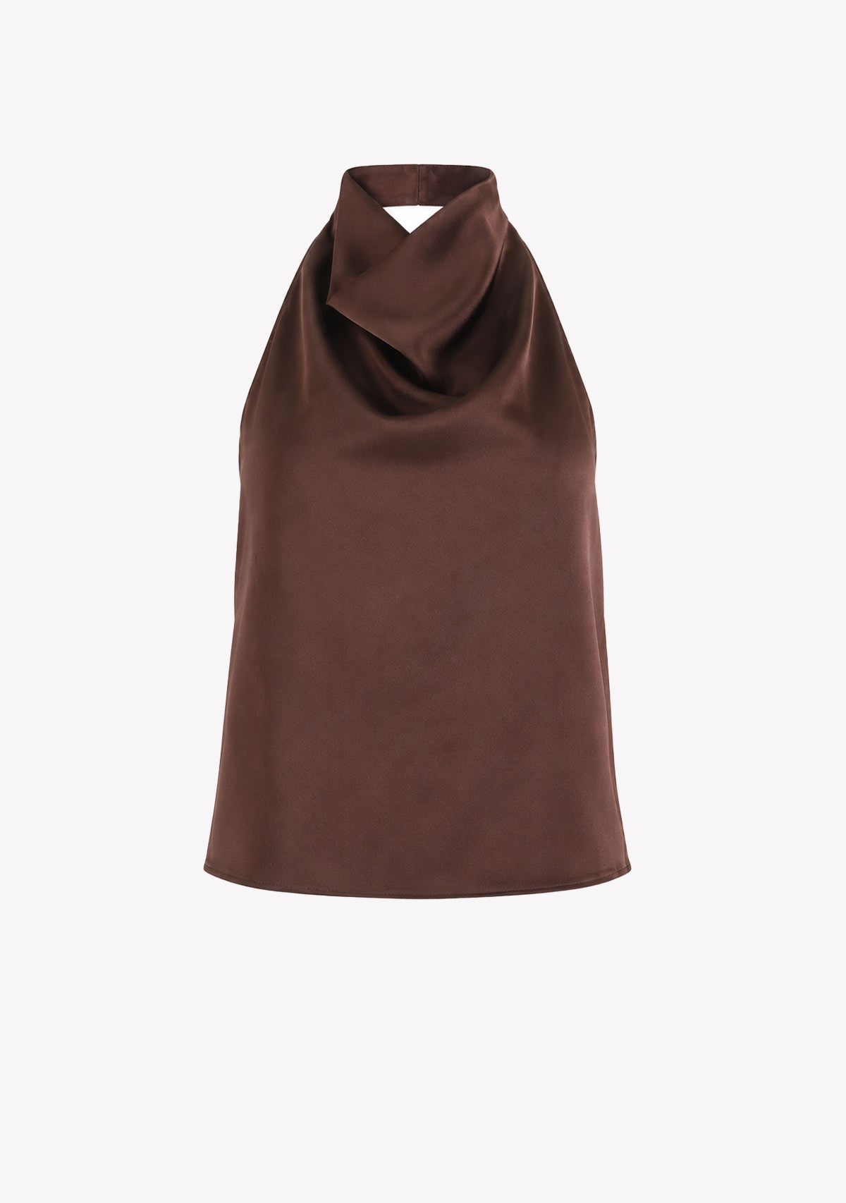 Sleeveless Cowl Neck Top Coffee
