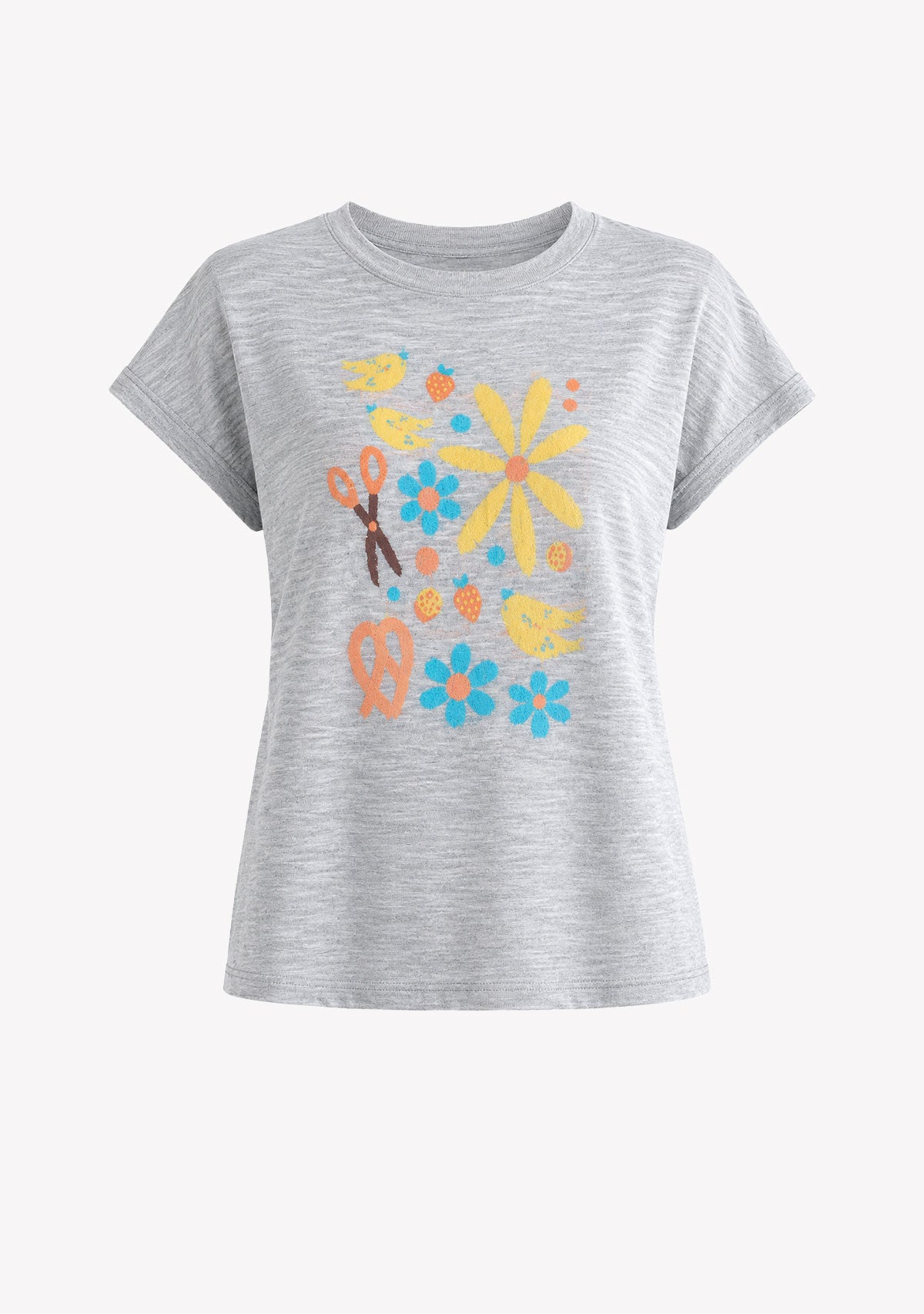 Statement Graphic Tee Gray Gray