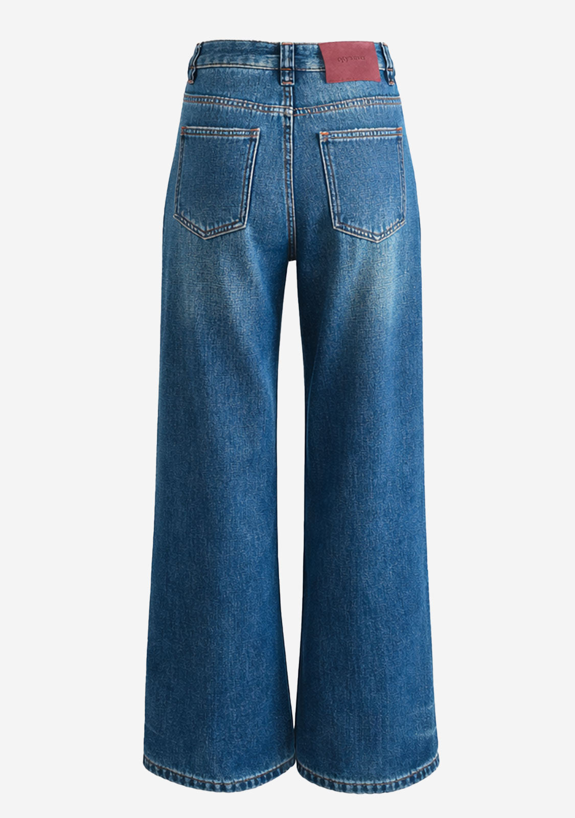 Structured Wide Leg Jean Denim Blue