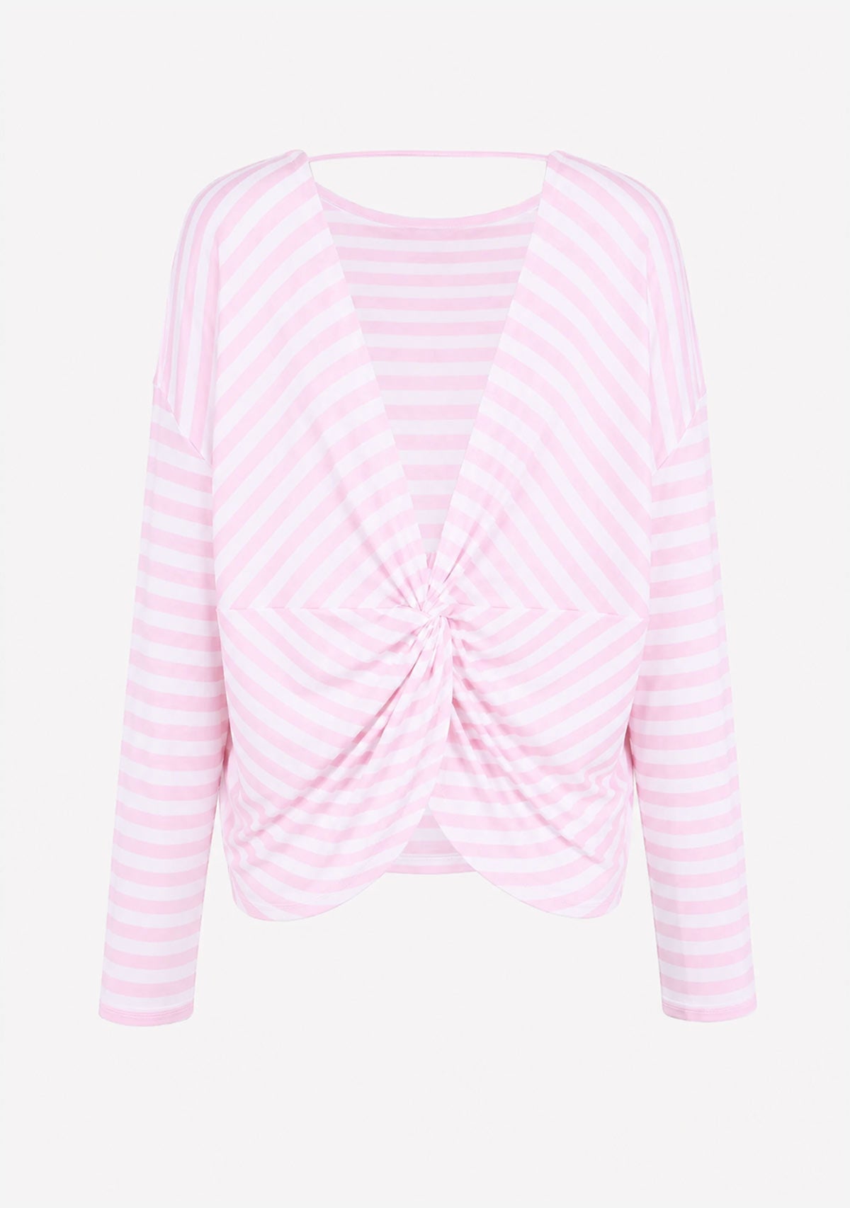 Fine Knit Top Pink Stripe