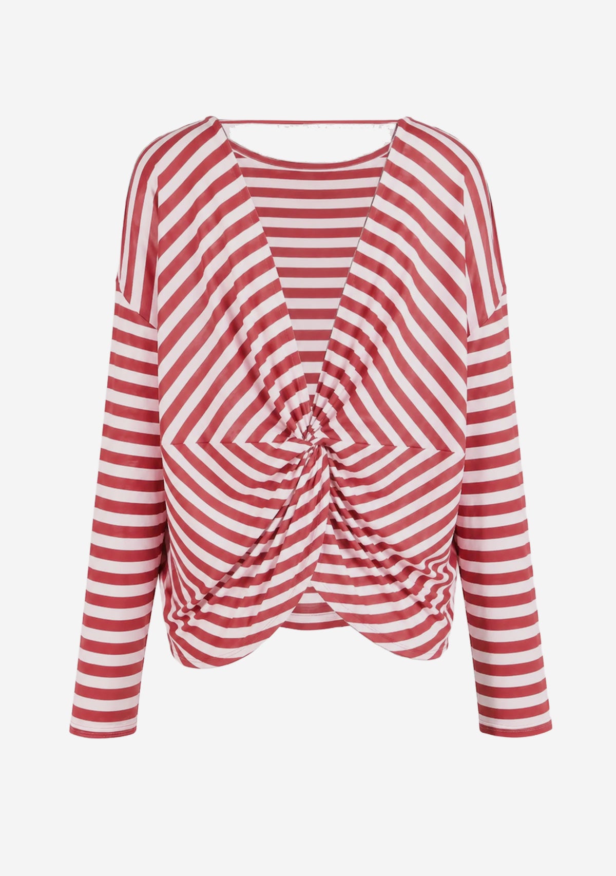 Red Stripe Summer Knit Sweater Red Stripe
