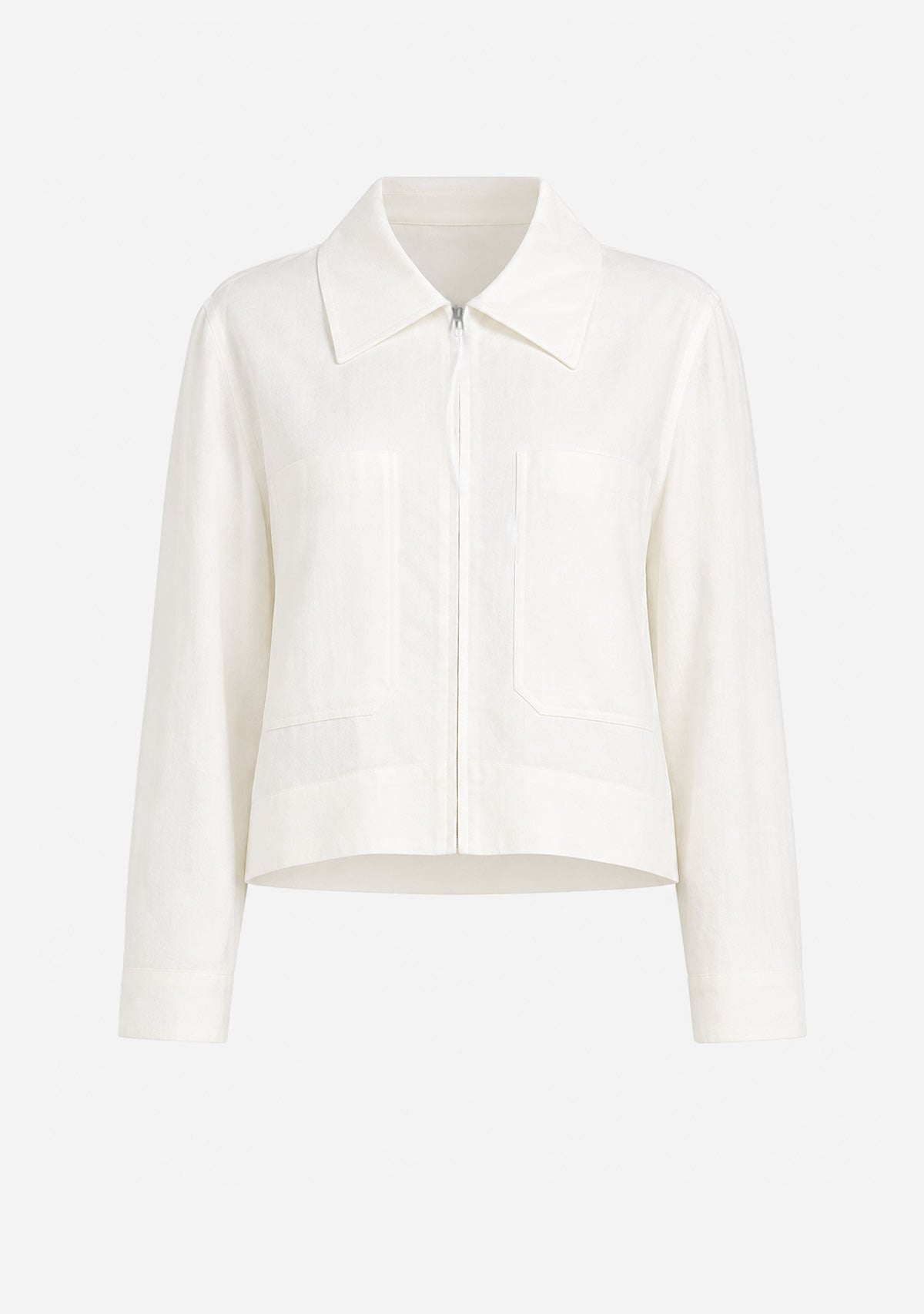 Tie-Front Shacket White