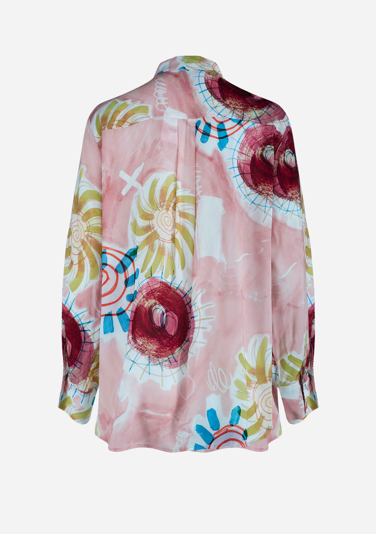 Printed Relaxed Fit Shirt Abstract Sun Pink