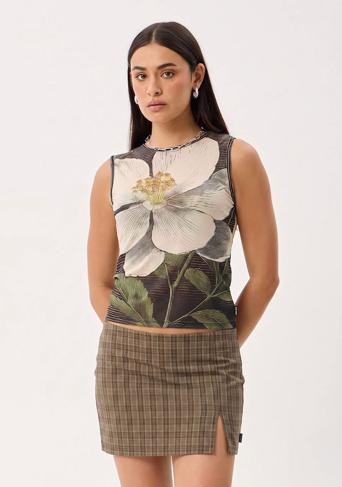 Jasmine Recycled Sheer Tank Multi AFENDS