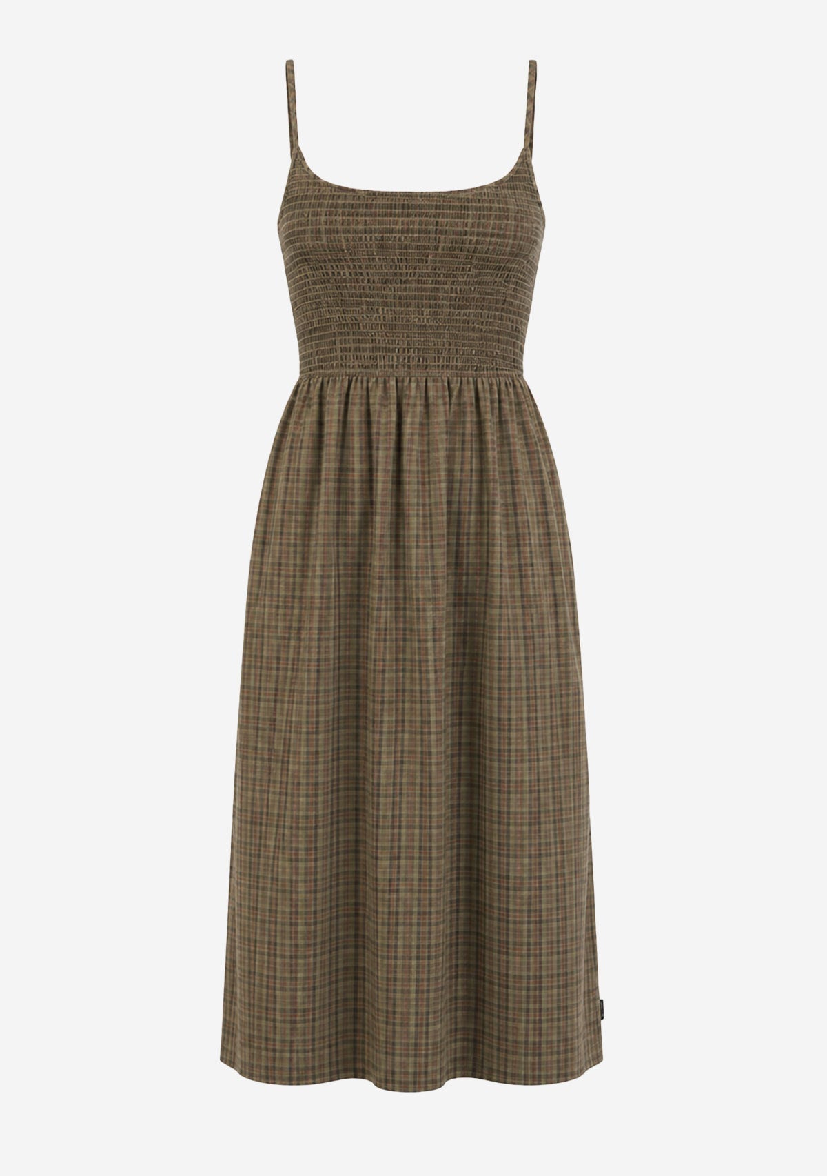 Shadow Gerry Recycled Mini Dress Stone Check AFENDS