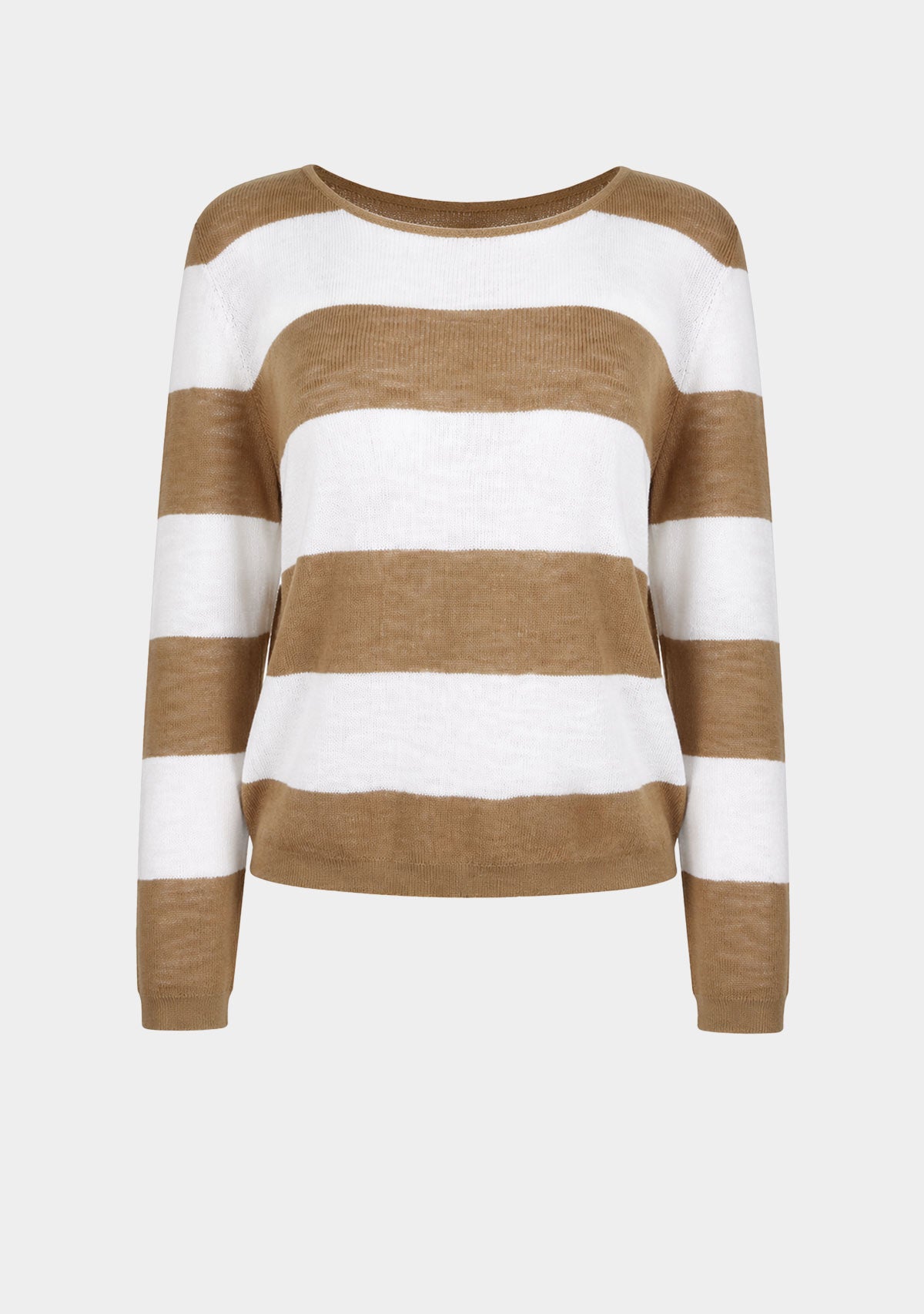 Khaki Green Striped Knit Sweater Khaki Gren Stripes