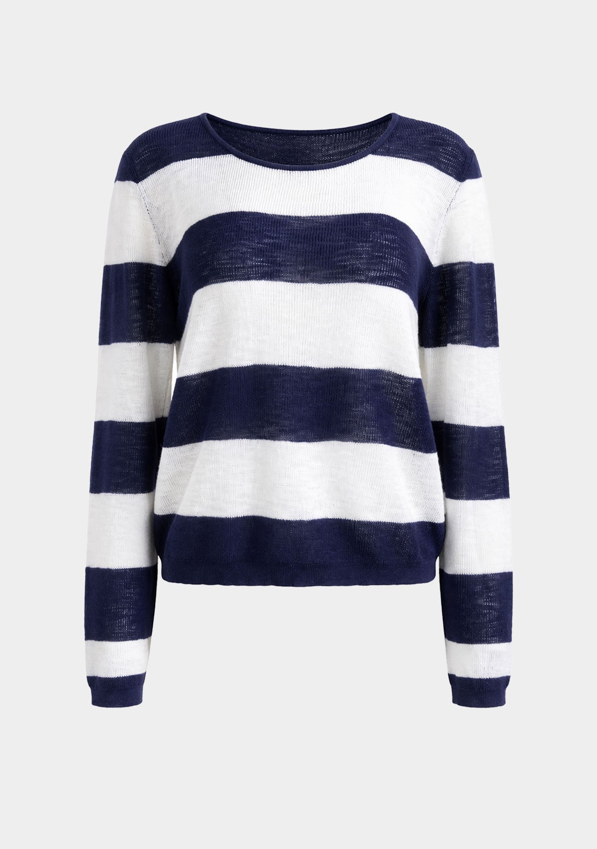 Navy Stripes Knit Sweater Navy Stripes