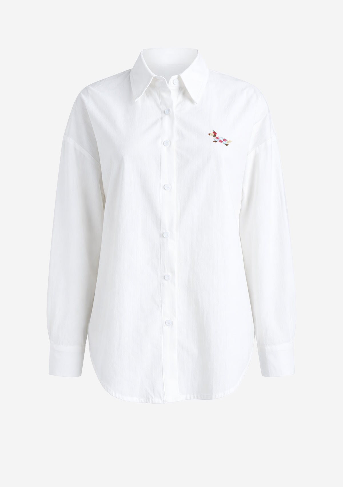 Relaxed Fit White Shirt White