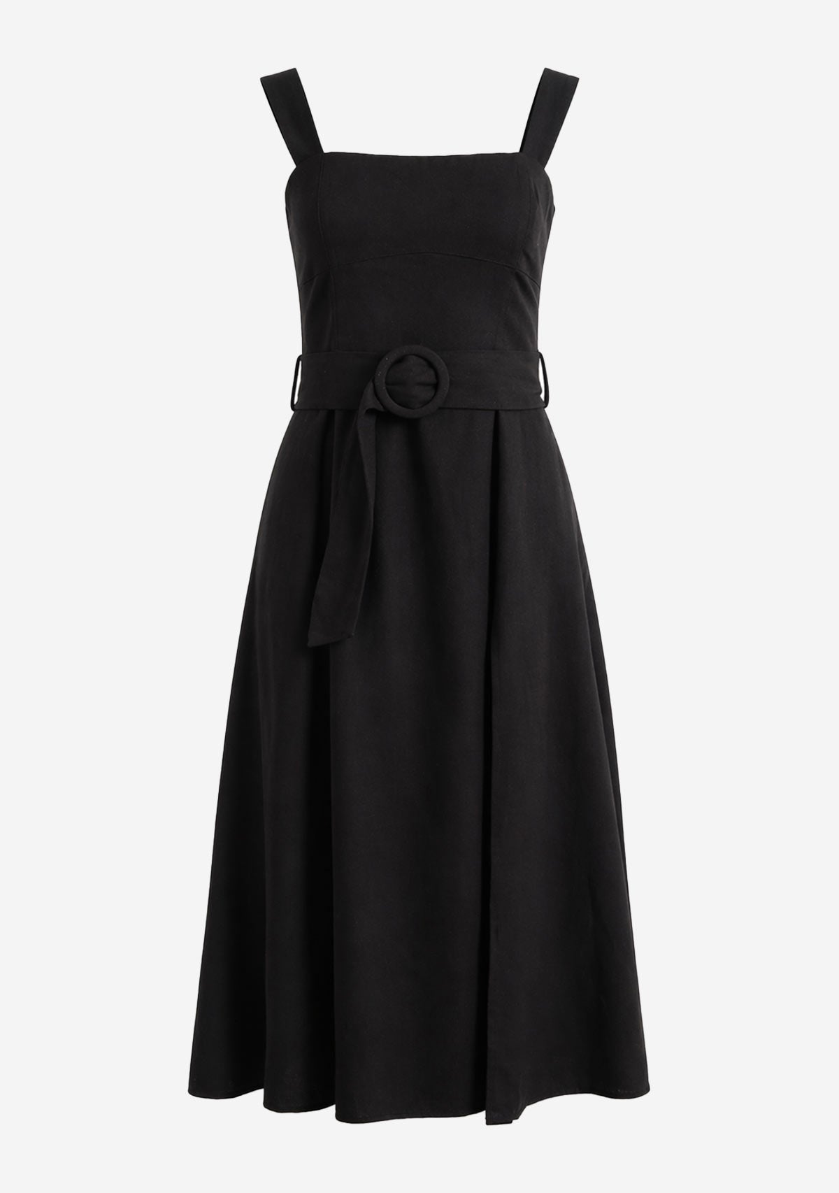 Square Neck Maxi Dress Black