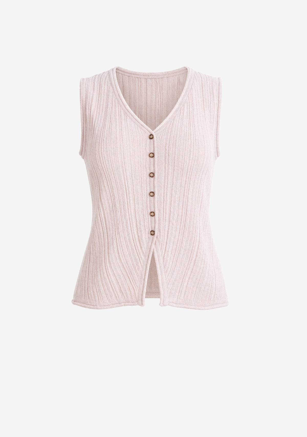 Tailored Button Vest Gray