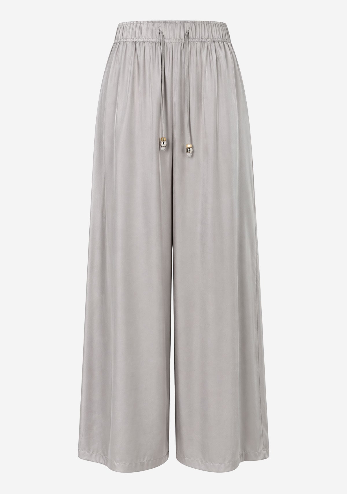 Wide Silver Gray Leg Pants Silver Gray