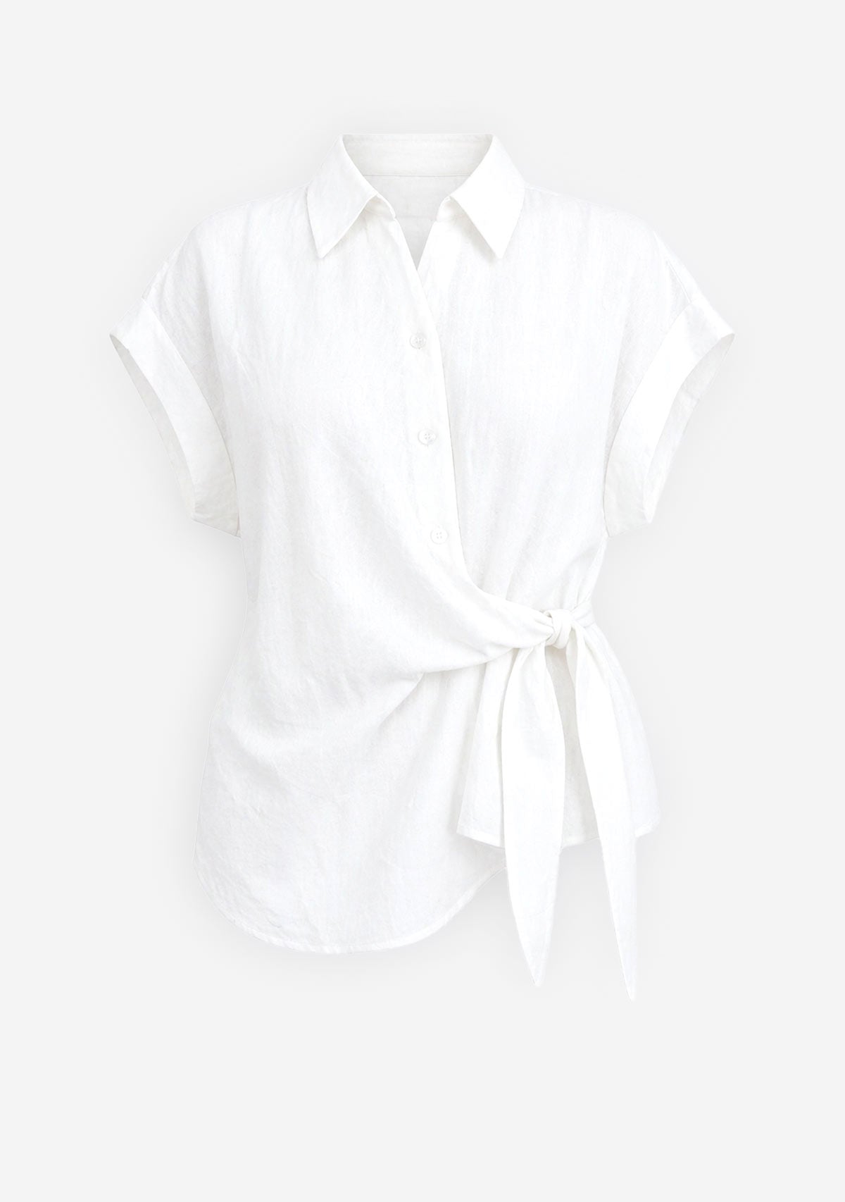 Wrap Front Blouse White