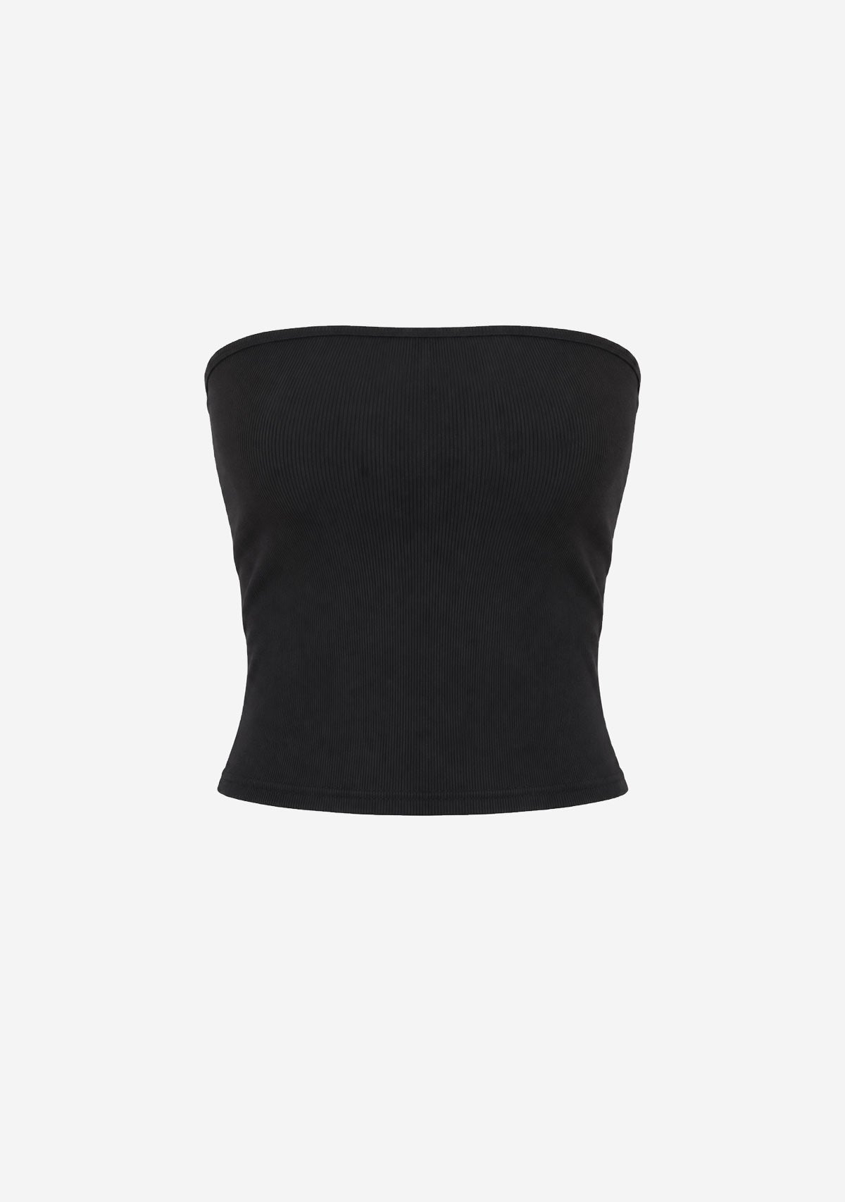 Basic Ribbed Tank Black audrey