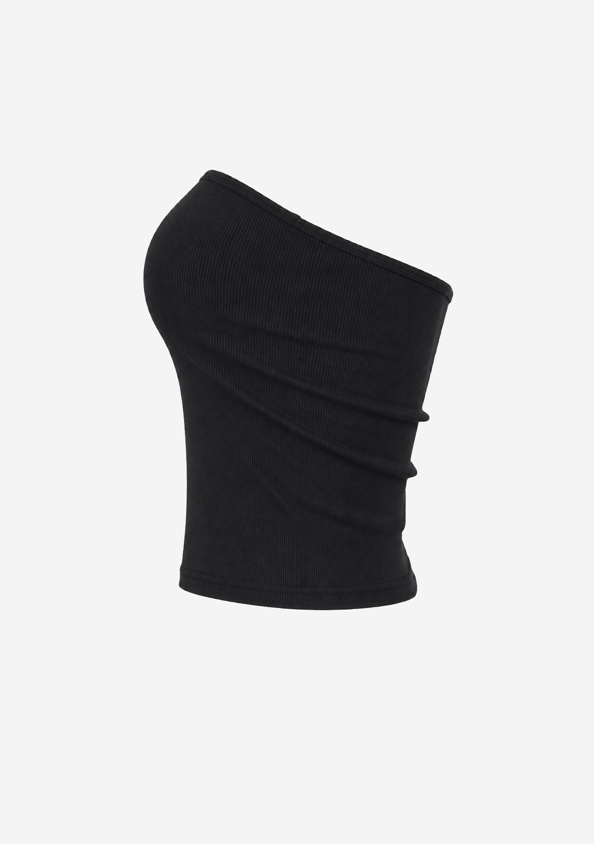 Basic Ribbed Tank Black audrey