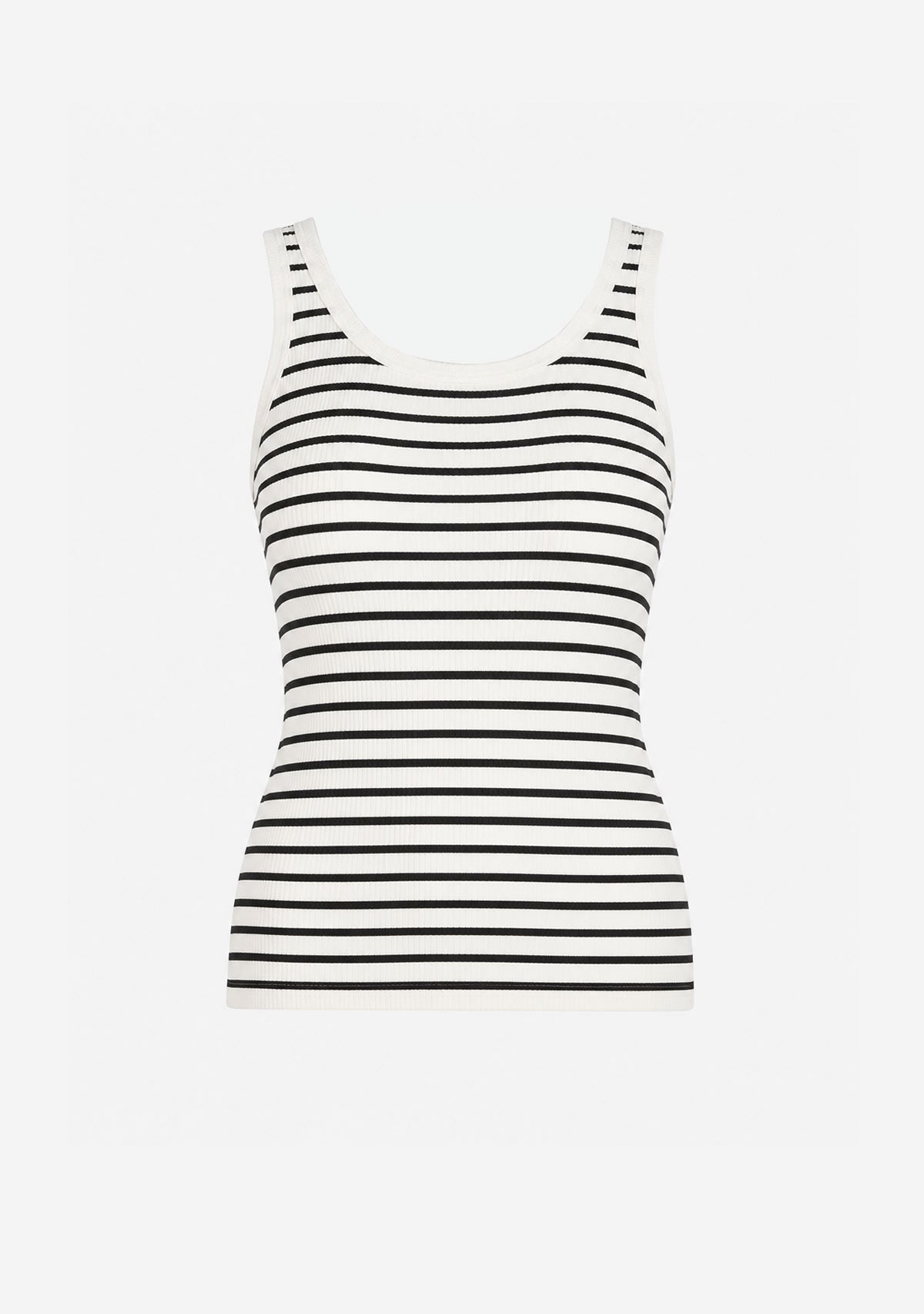 Fitted T- Shirt Black and White Stripes Black/White Stripes audrey