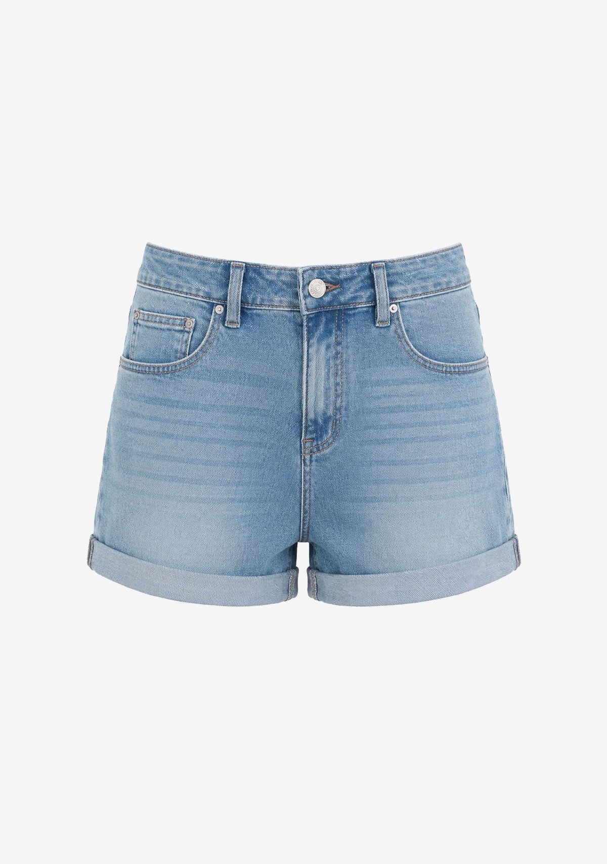 Vintage High-Rise Denim Short Denim Blue audrey