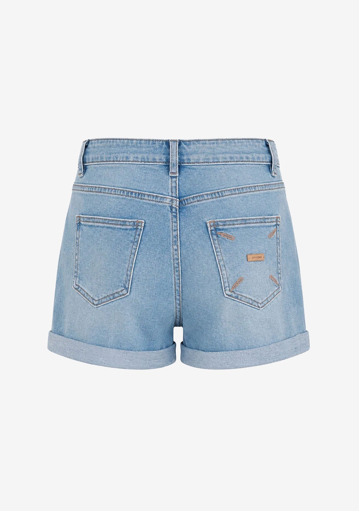 Vintage High-Rise Denim Short Denim Blue audrey