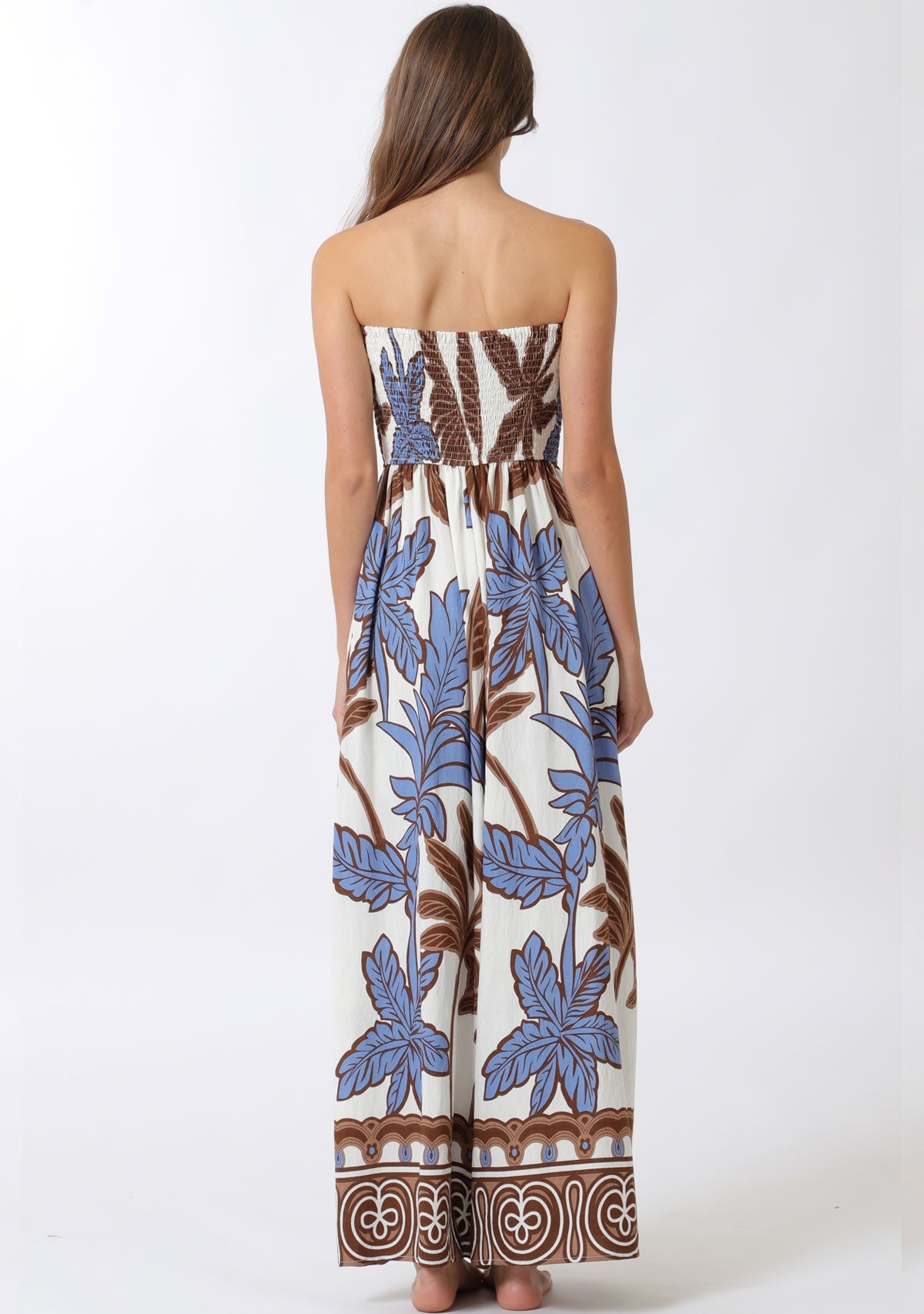 Tie Front Chest Tube Elastic Back Waisted Jumpsuit Aakaa