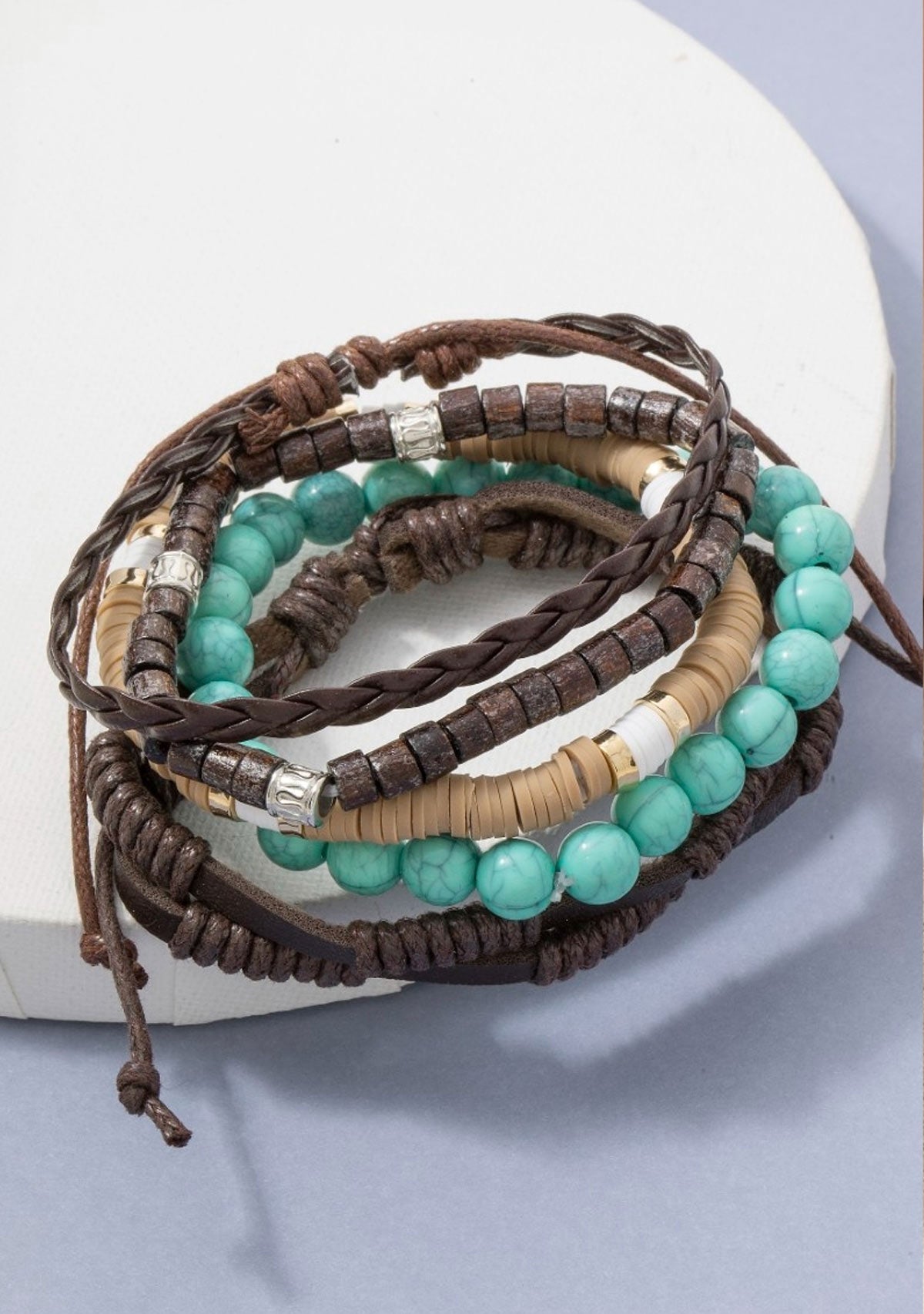 Assorted Beads And Braids Bracelet Fame Accessories