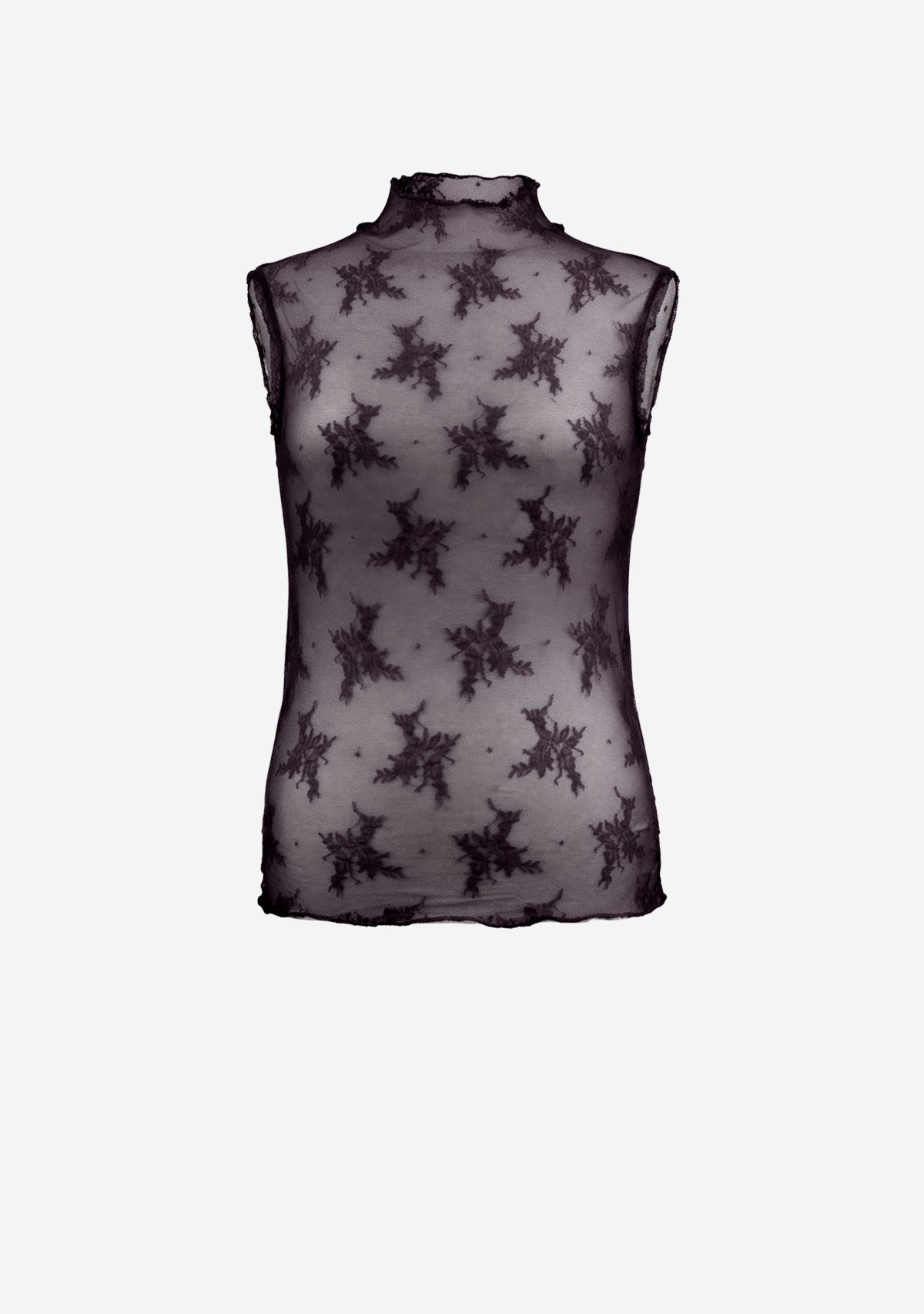Aubrey Lace Sleeveless Top Black Natural By Together