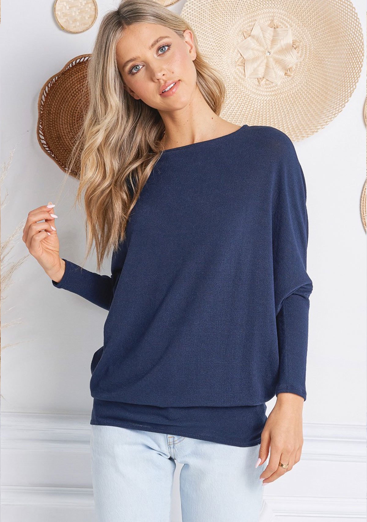 Off Shoulder Dolman Slv Tunic