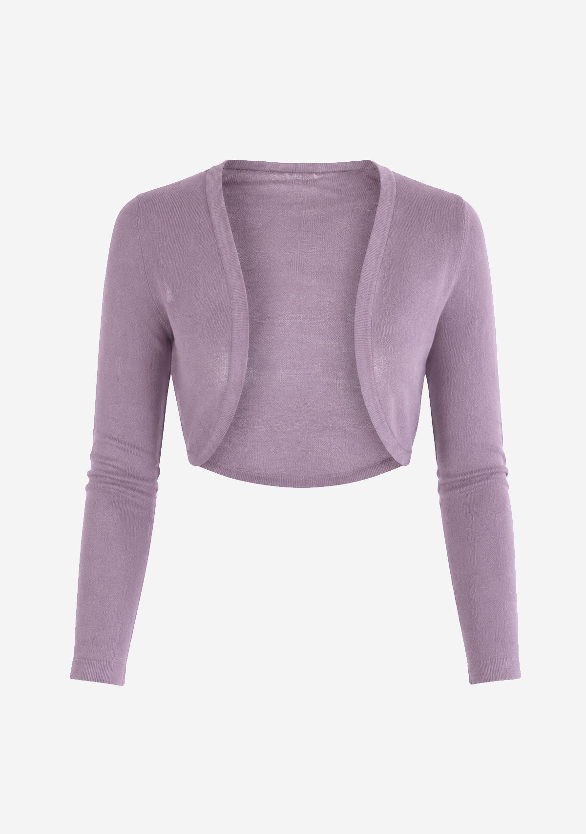 Cropped Shrug Knit Top Lavender audrey