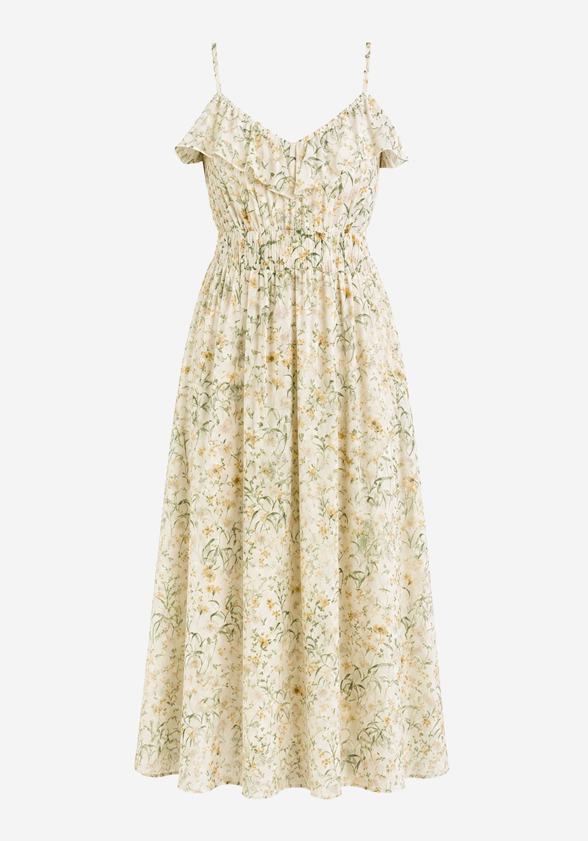 Sereia Floral Dress Ivory Green By Together