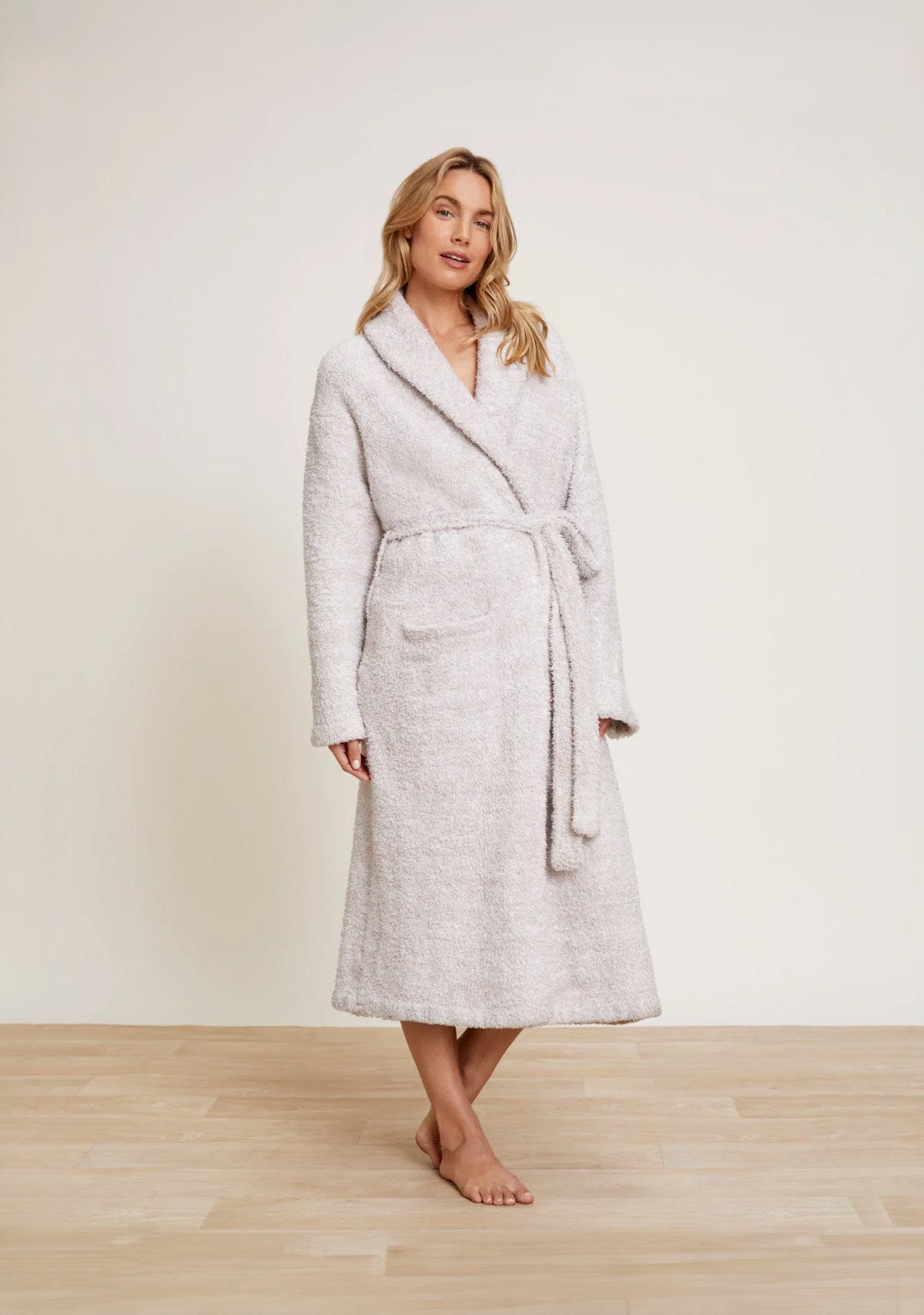 Cozy Chic Adult Robe Stone White Barefoot Dreams