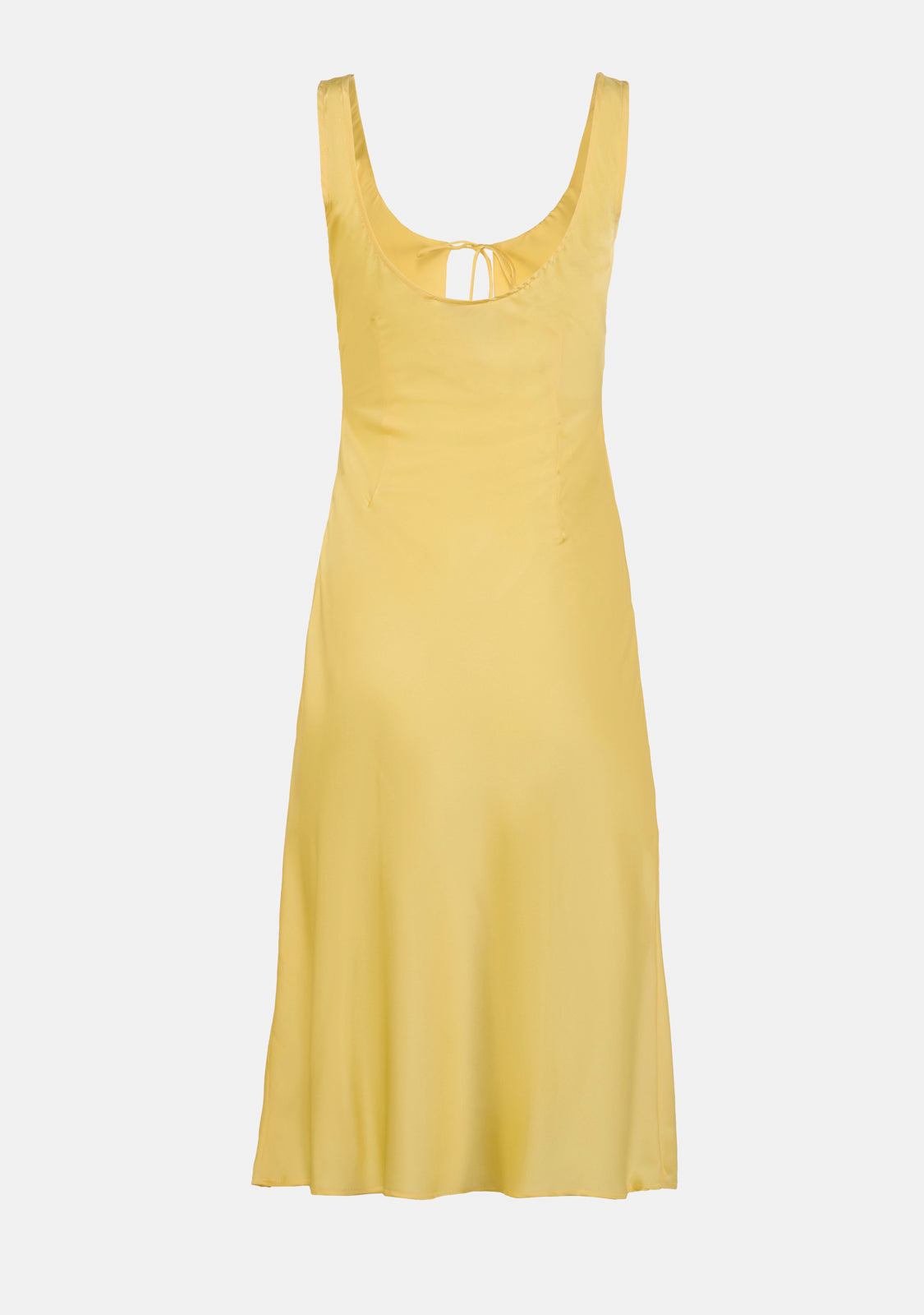 Satin Keyhole Midi Dress