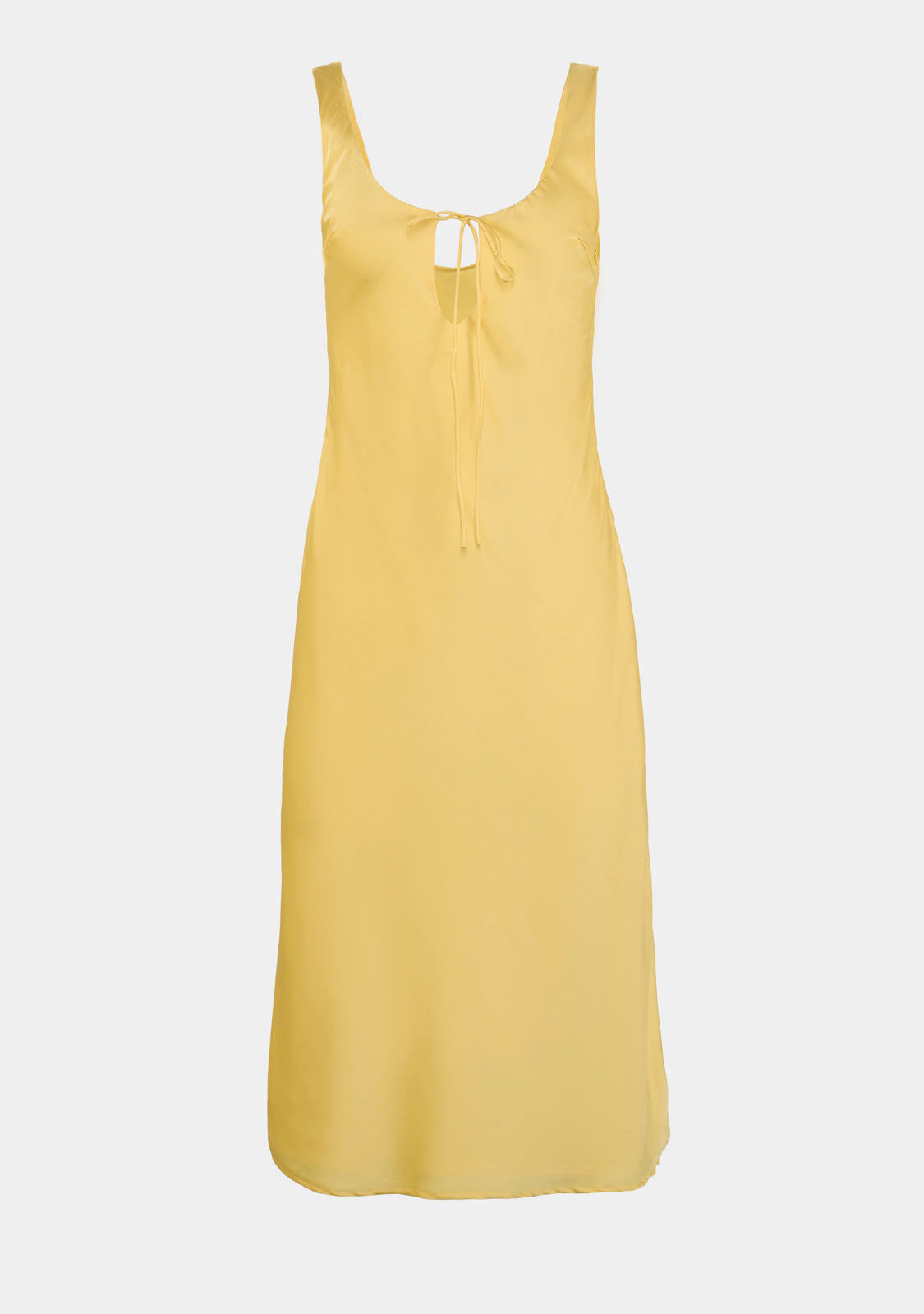 Satin Keyhole Midi Dress - Main Image