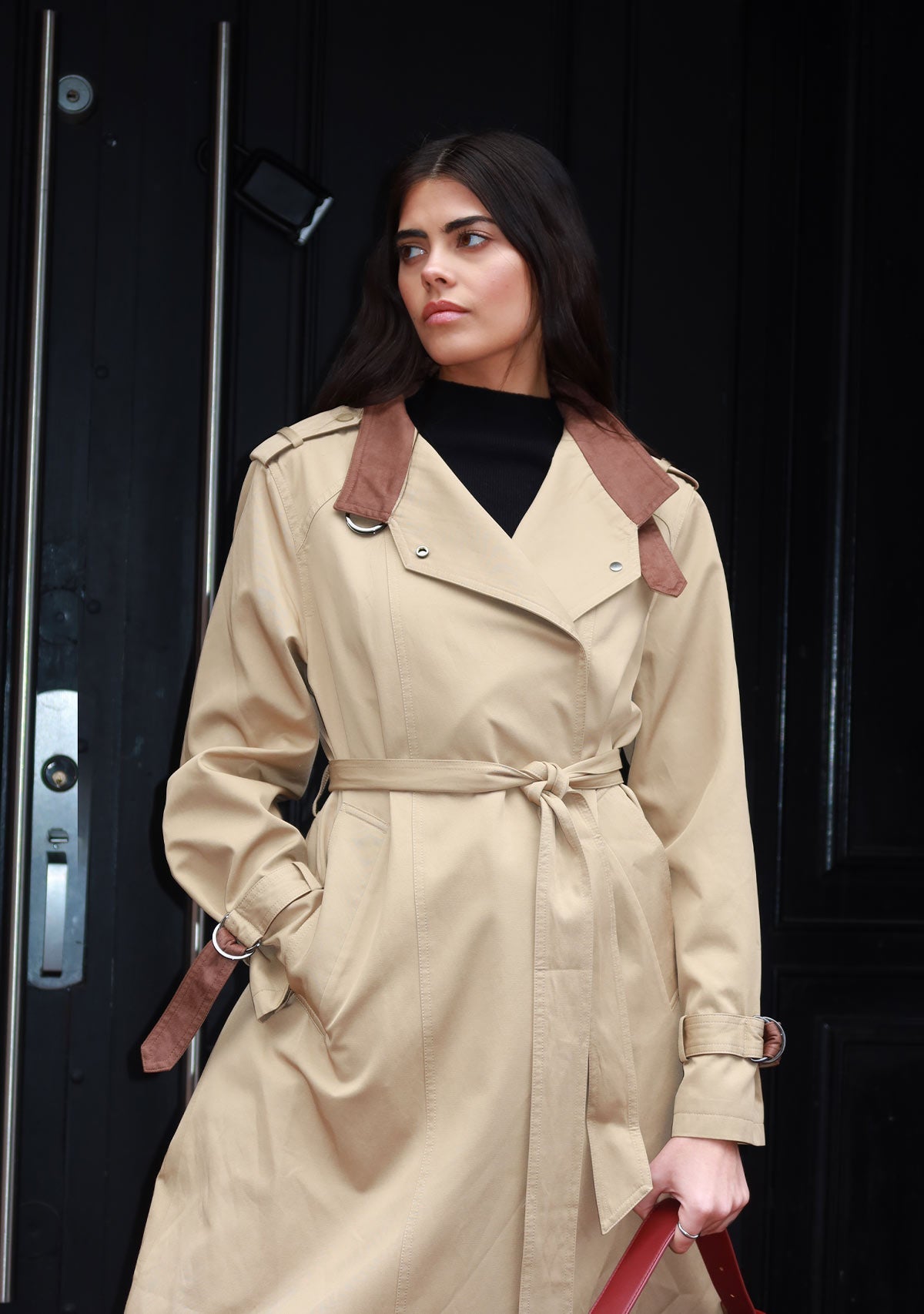 Belted Trench Coat Khaki 12 Rue Collette