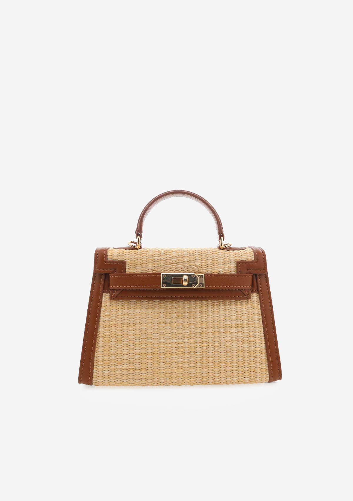 Hariette Raffia Handle Bag Natural