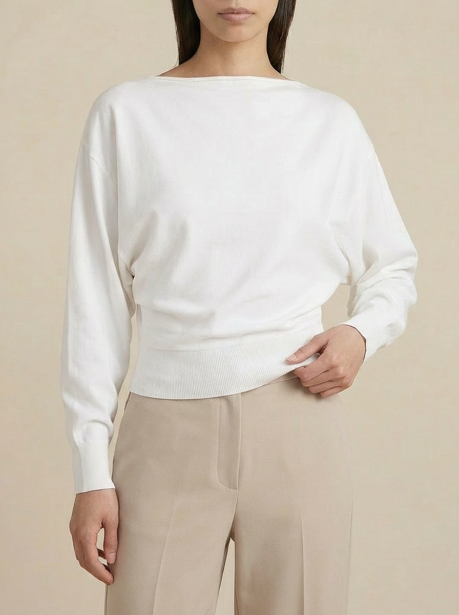 Boatneck Top White audrey
