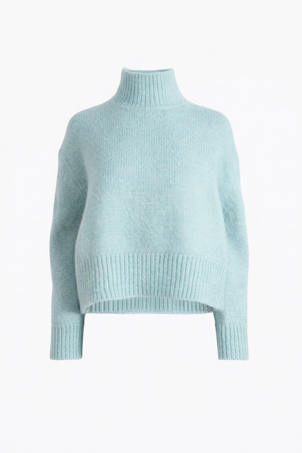 Boxy Mock Neck Sweater Lyons Blue Mari