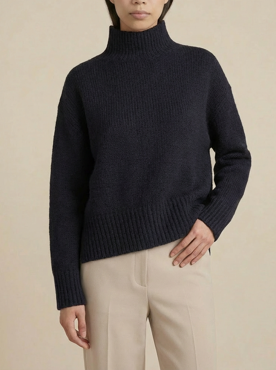 Boxy Mock Neck Sweater