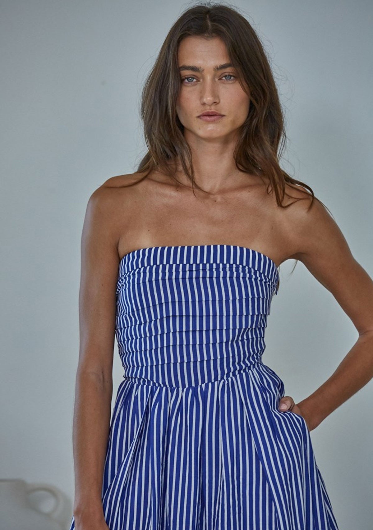Promenade Dress Denim Blue