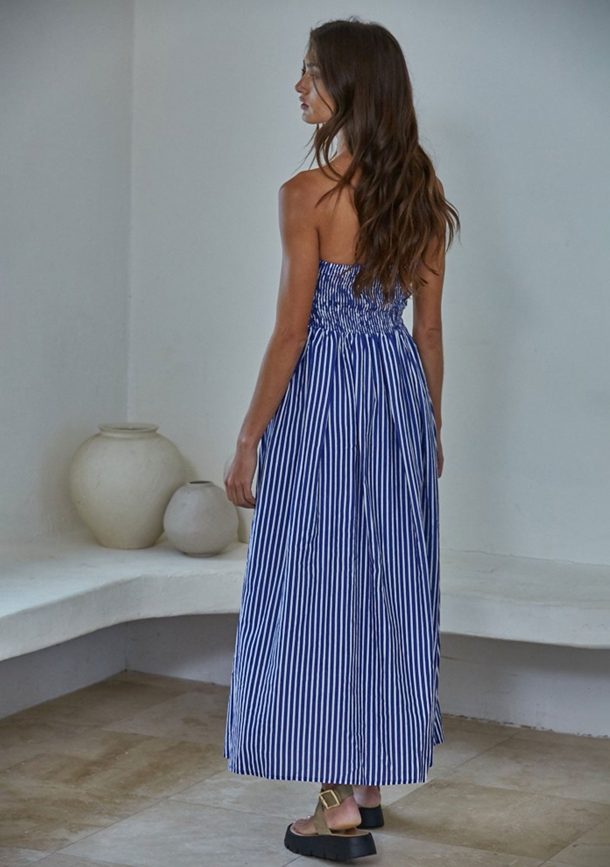 Promenade Dress Denim Blue