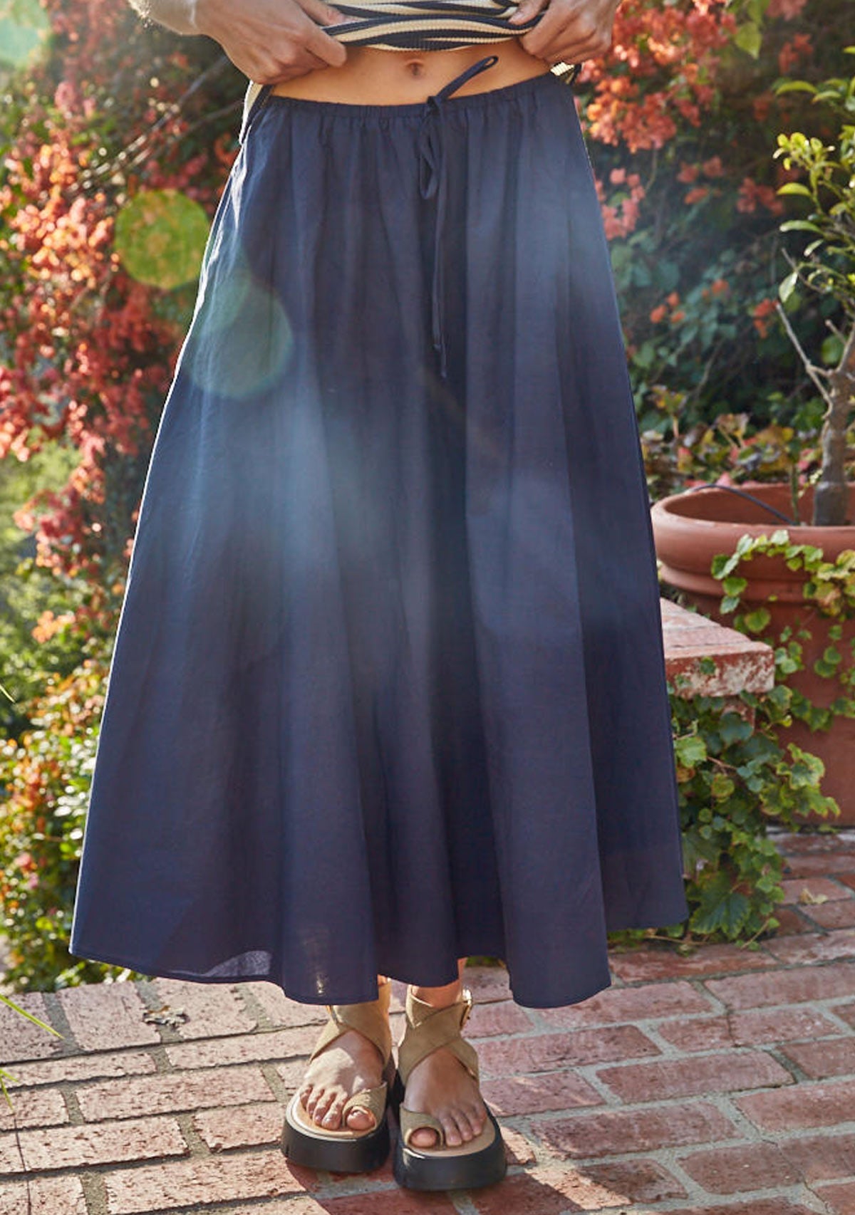 Loen Flare Skirt Navy By Together