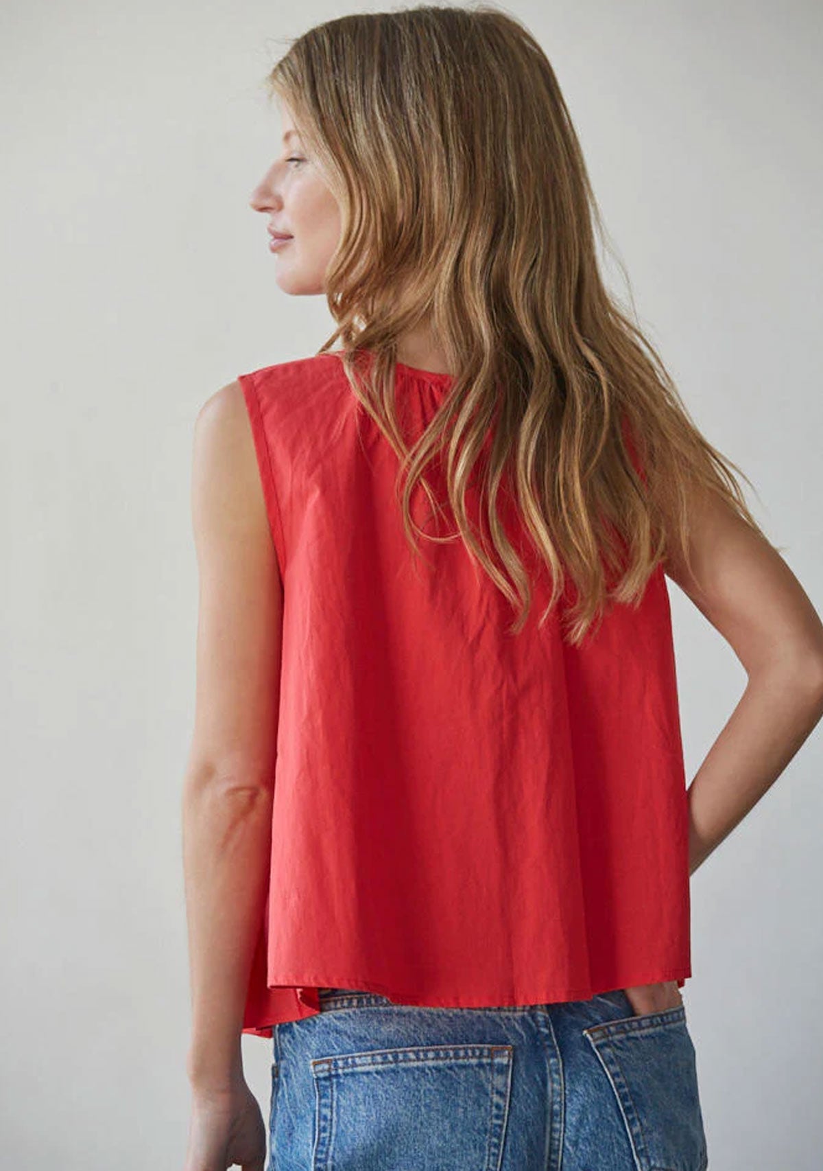 Davina Tie Top Red By Together