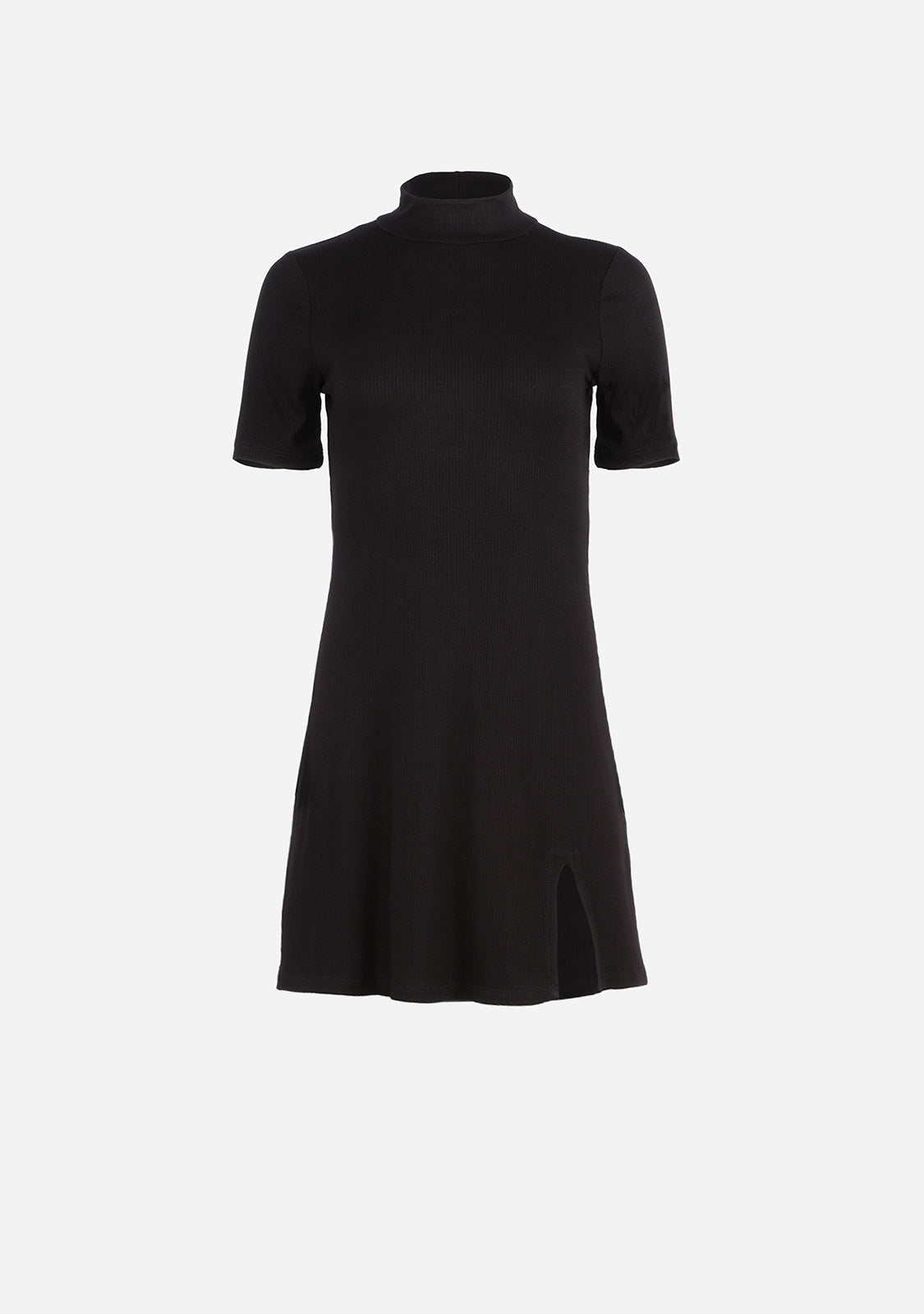 Short Sleeve Mock Neck Mini Dress Short Sleeve Mock Neck Mini Dress