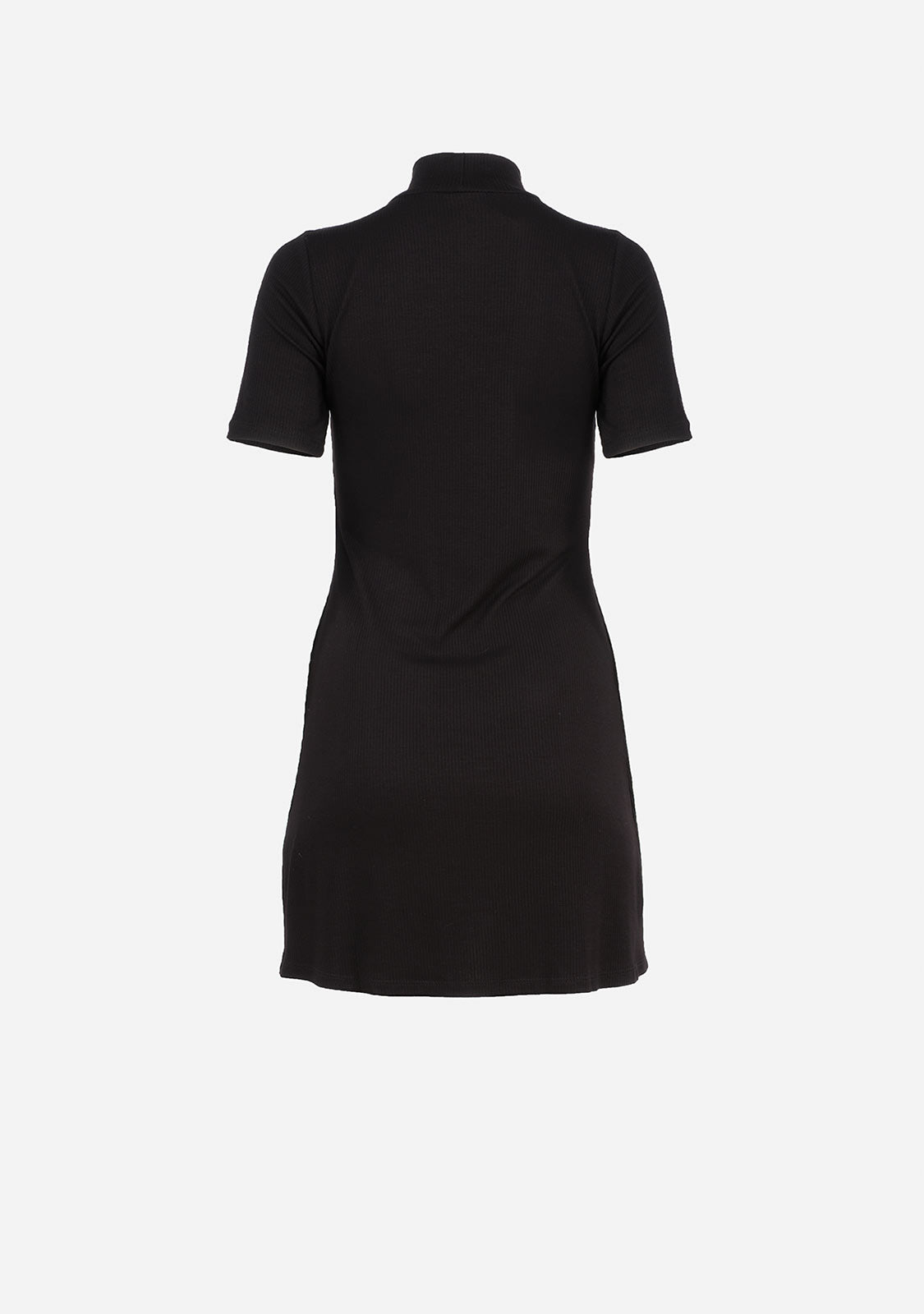 Short Sleeve Mock Neck Mini Dress