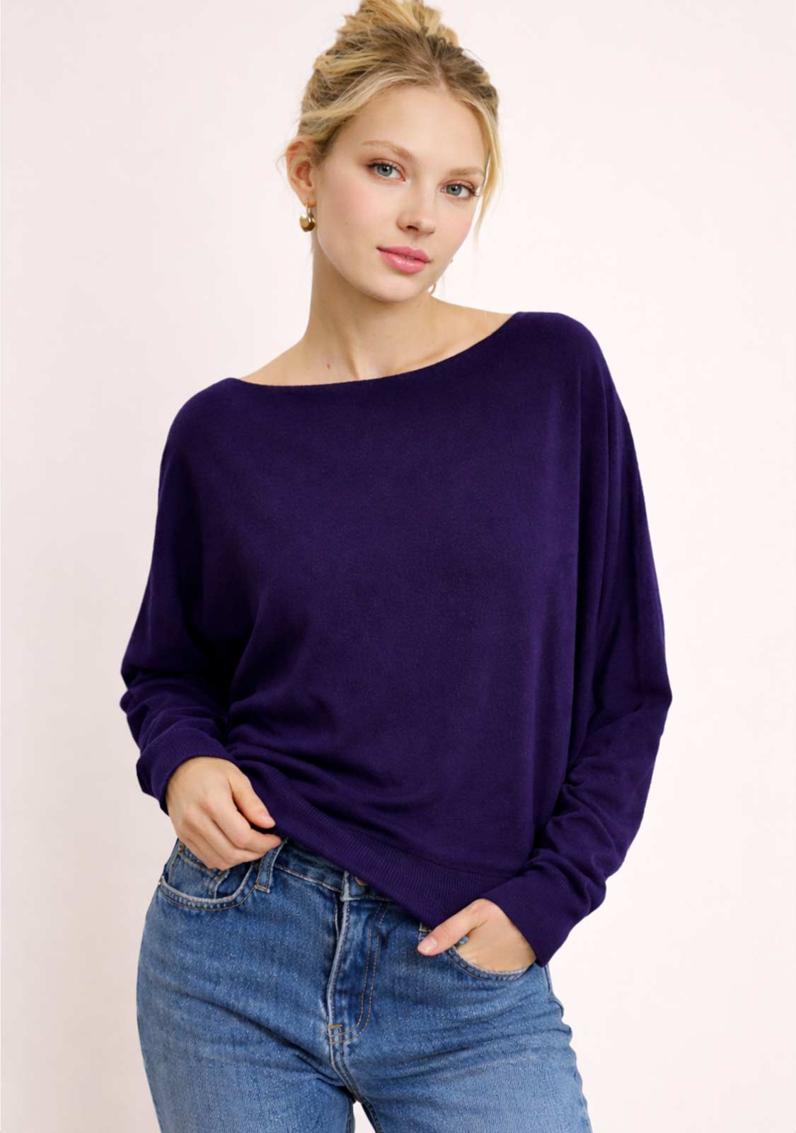 Boatneck Top Navy audrey