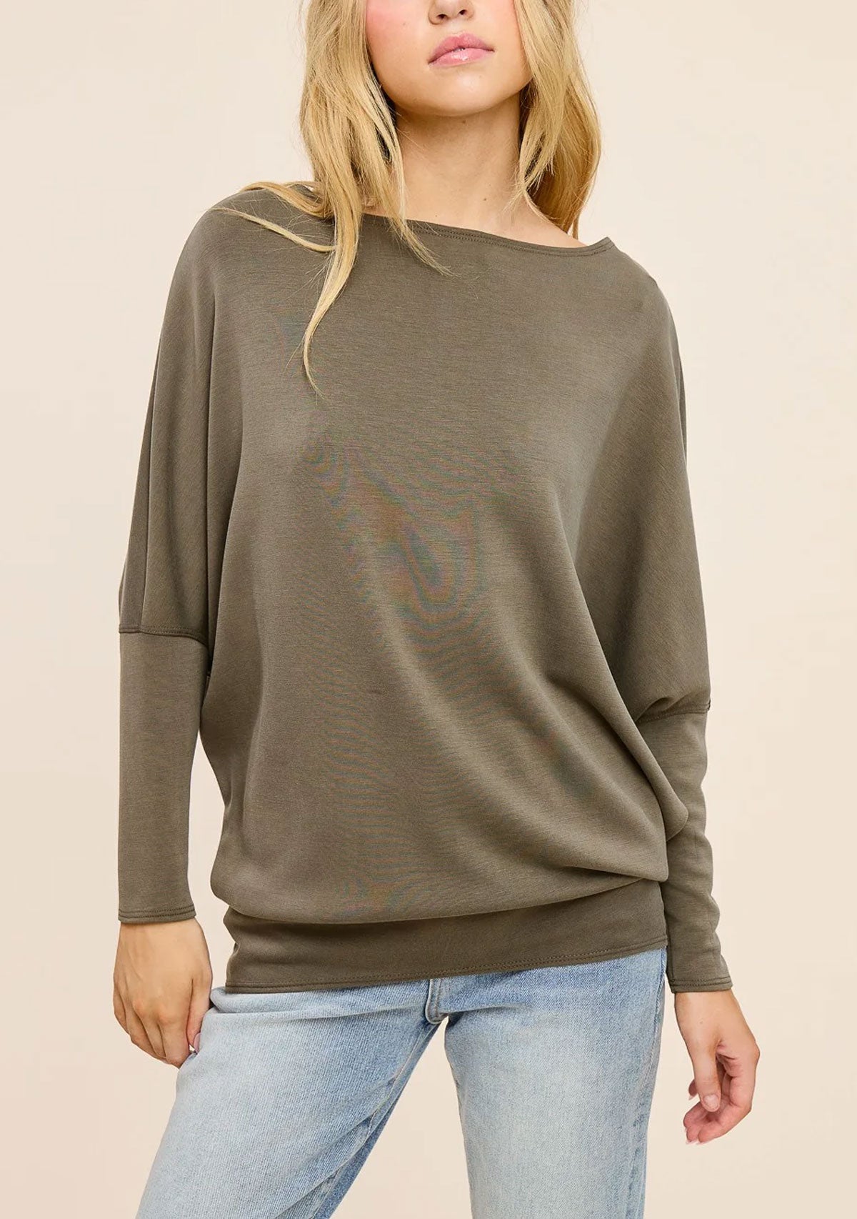 Boatneck Perfect Tunic Olive Charlotte Avery (Jolie Inc.)