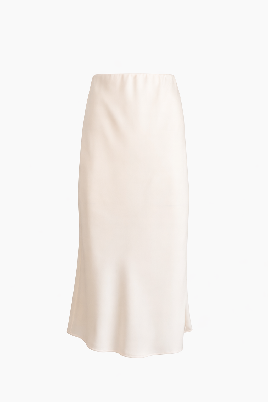 Mari Satin Slip Skirt Cream Mari