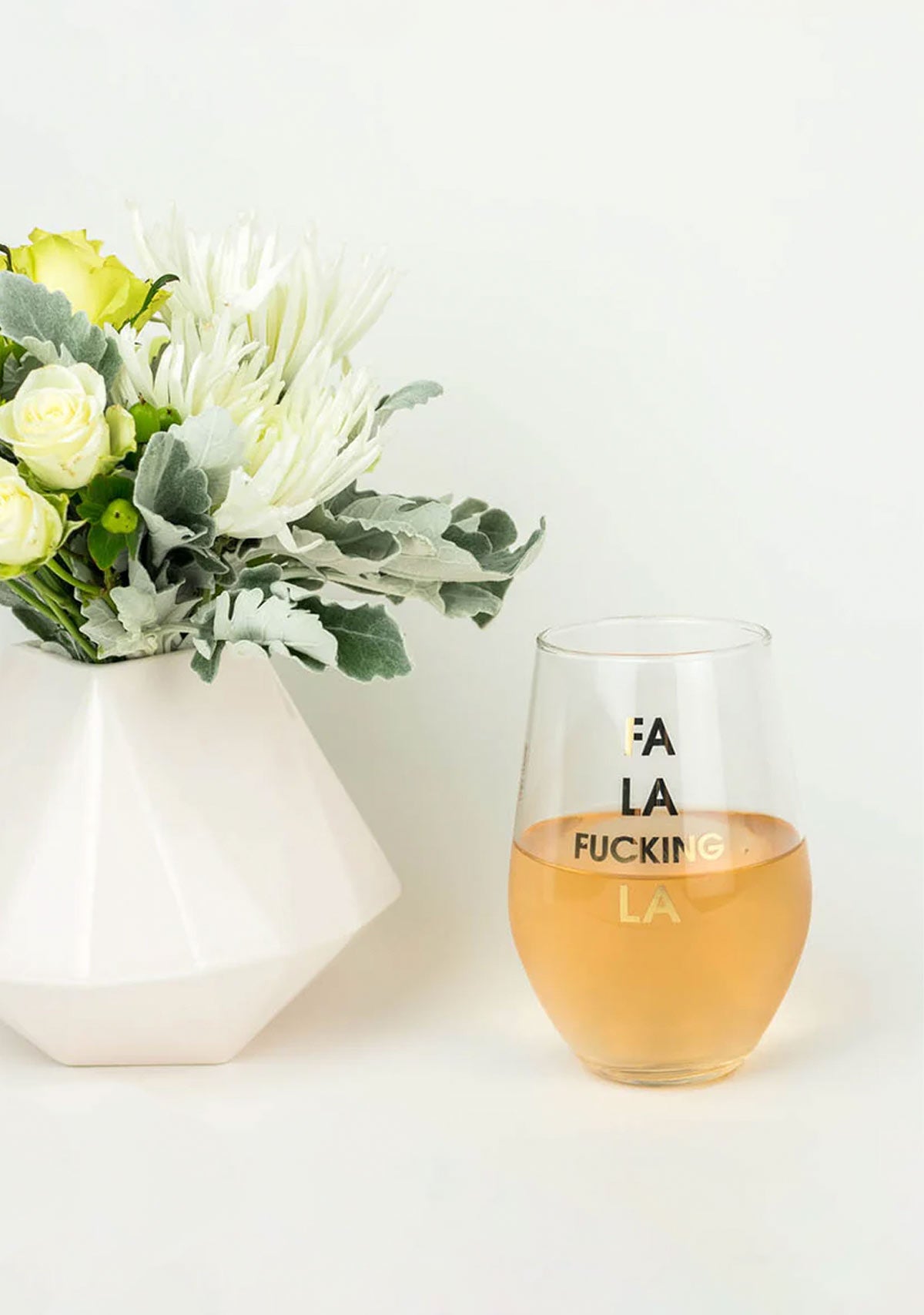 Fa La F*cking La Wine Glass Chez Gagne