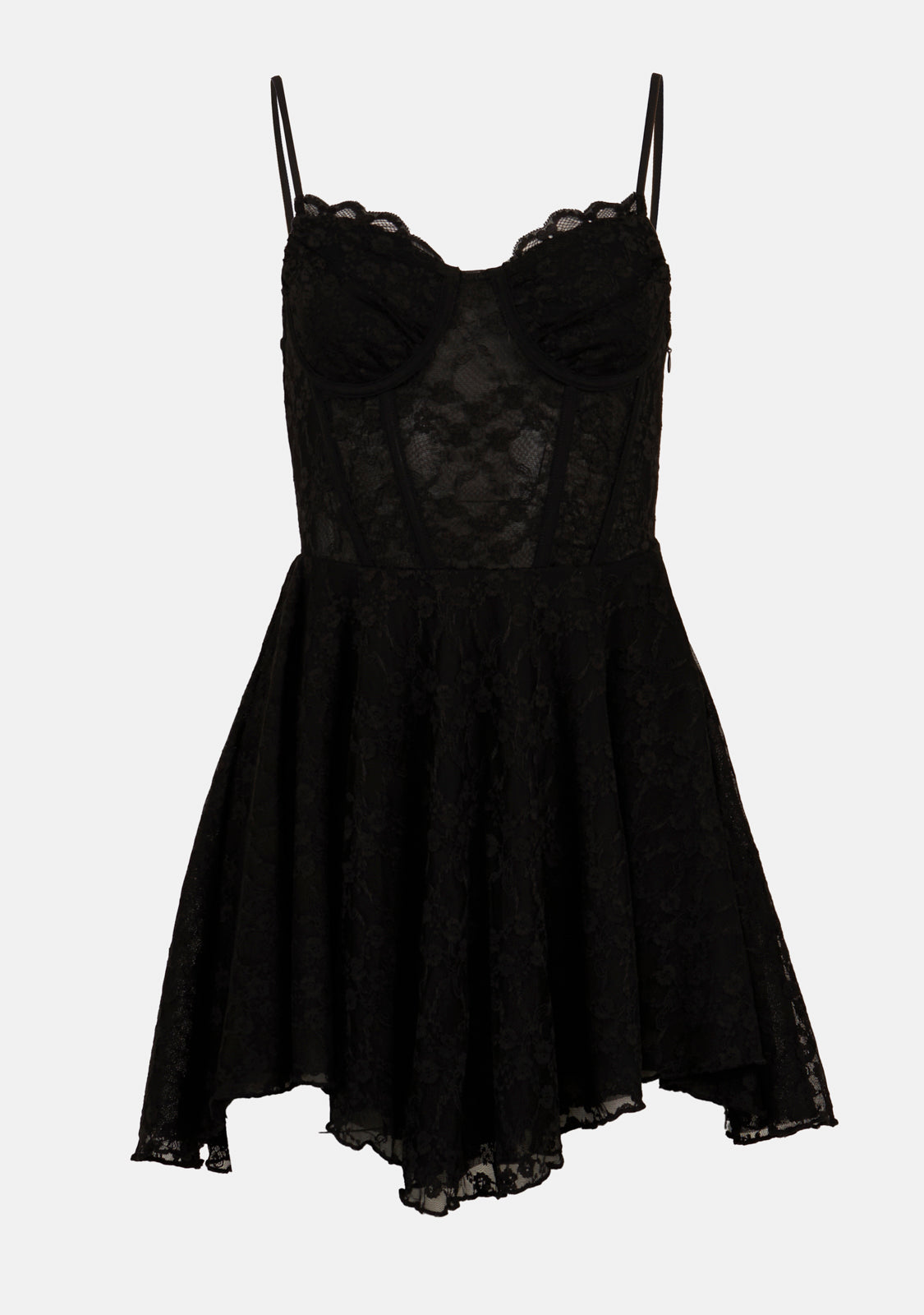 chinese dress ladies Andreia Lace-Detail Corset Mini Dress in White