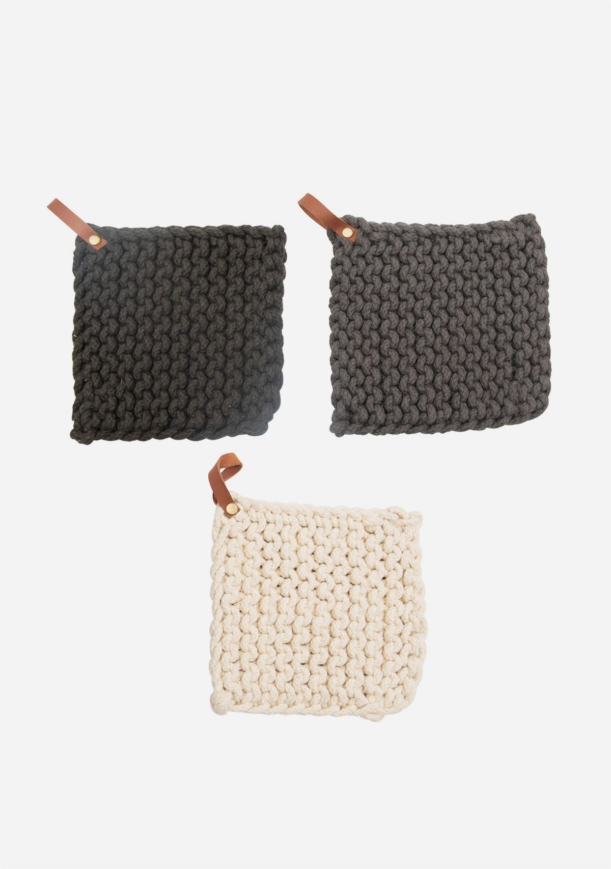 Crochet Cotton Pot Holders Asst Creative Co-Op