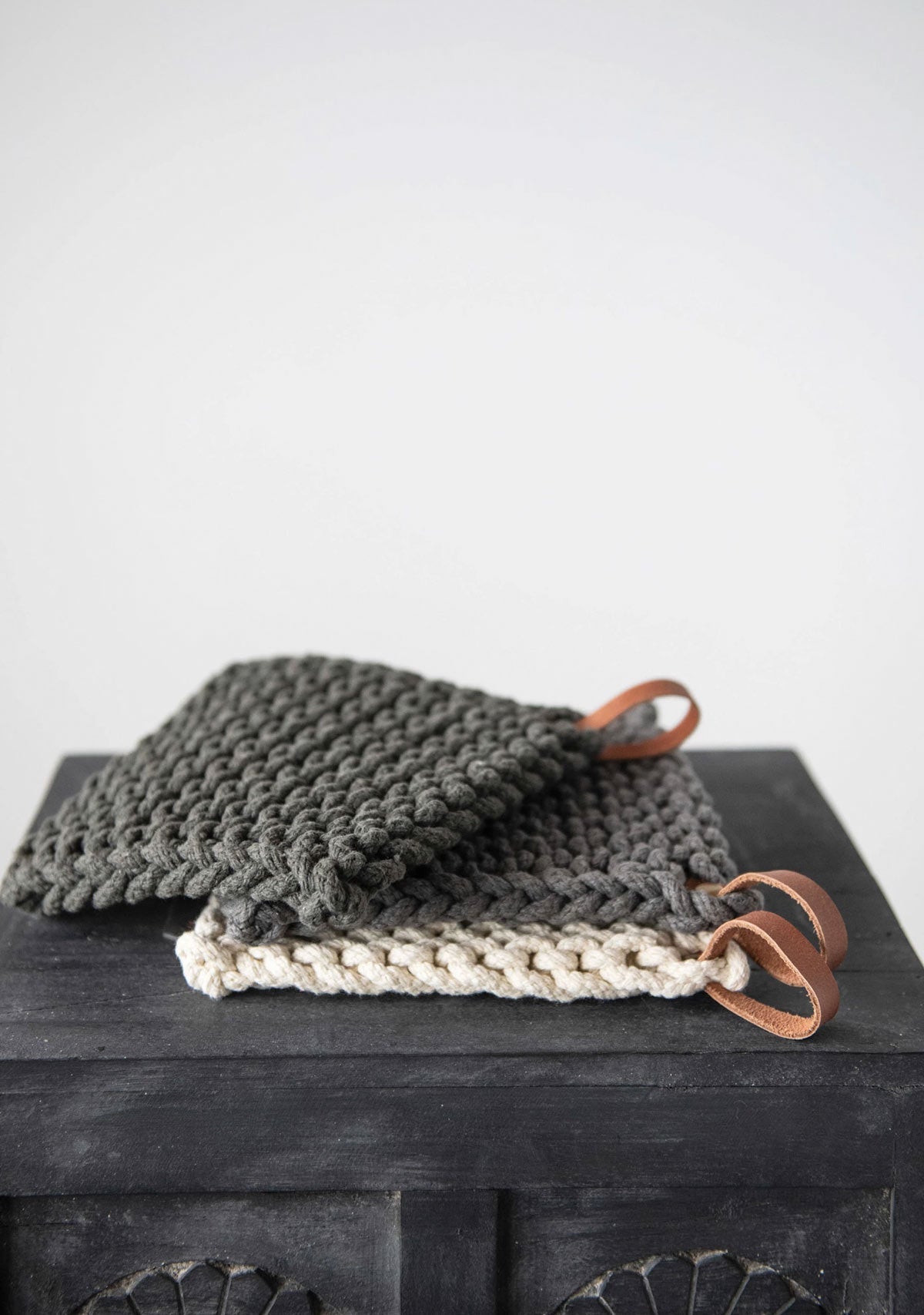 Crochet Cotton Pot Holders Asst Creative Co-Op
